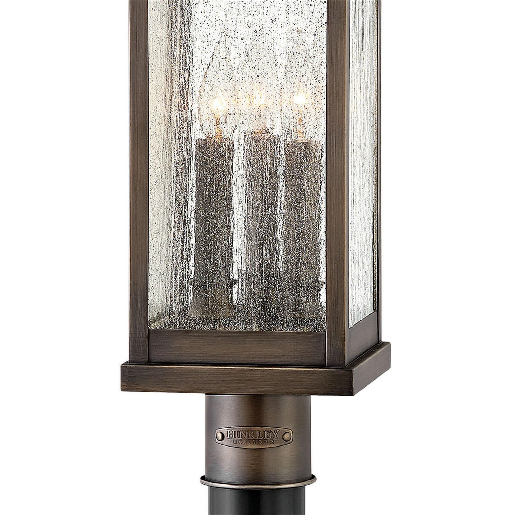 Shown in Blackened Brass finish and Clear Seedy glass