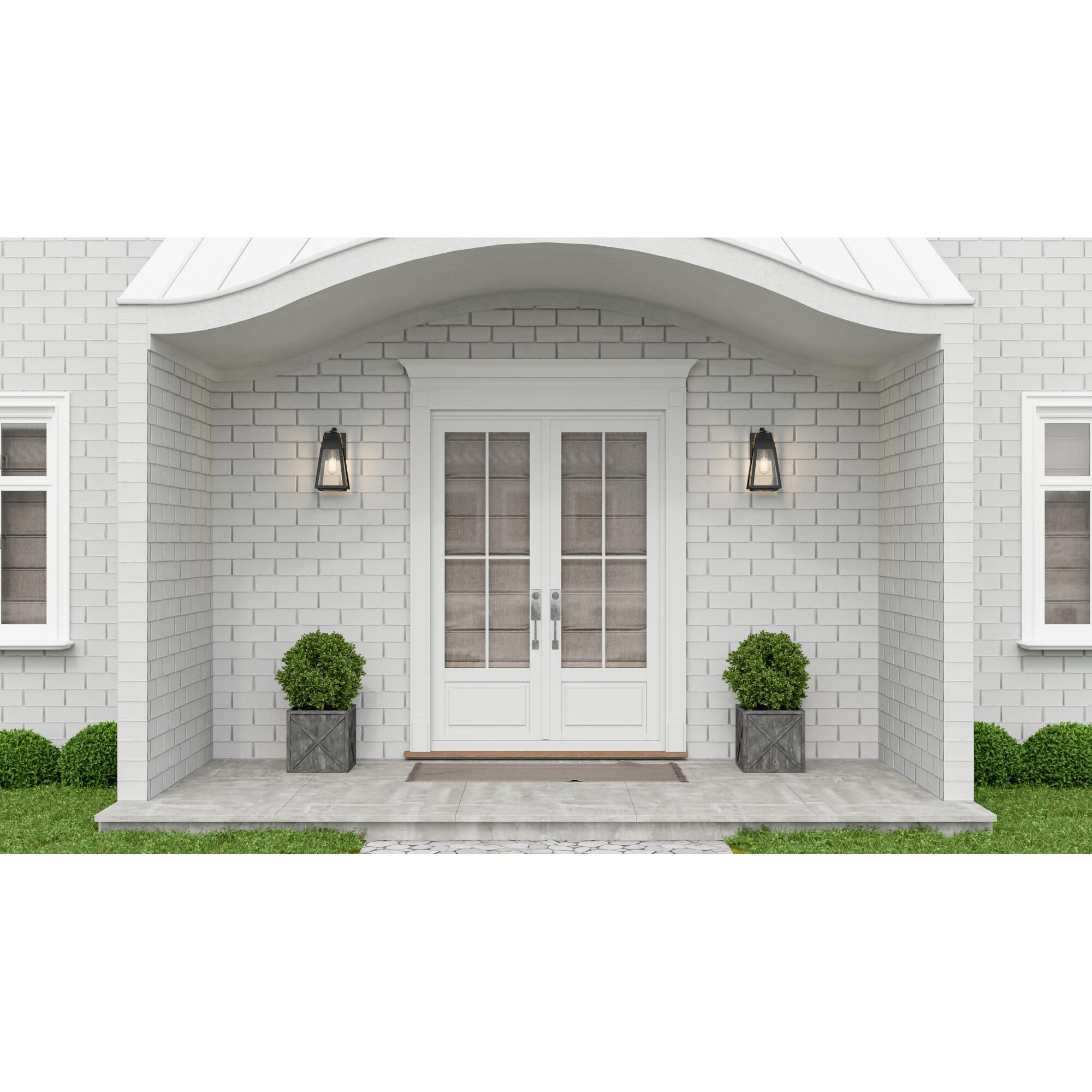 Shown in Earth Black finish and Clear Panel glass