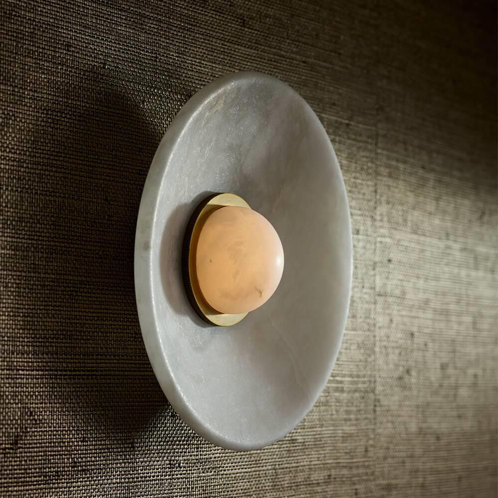 Shown in White and Antique Brass finish