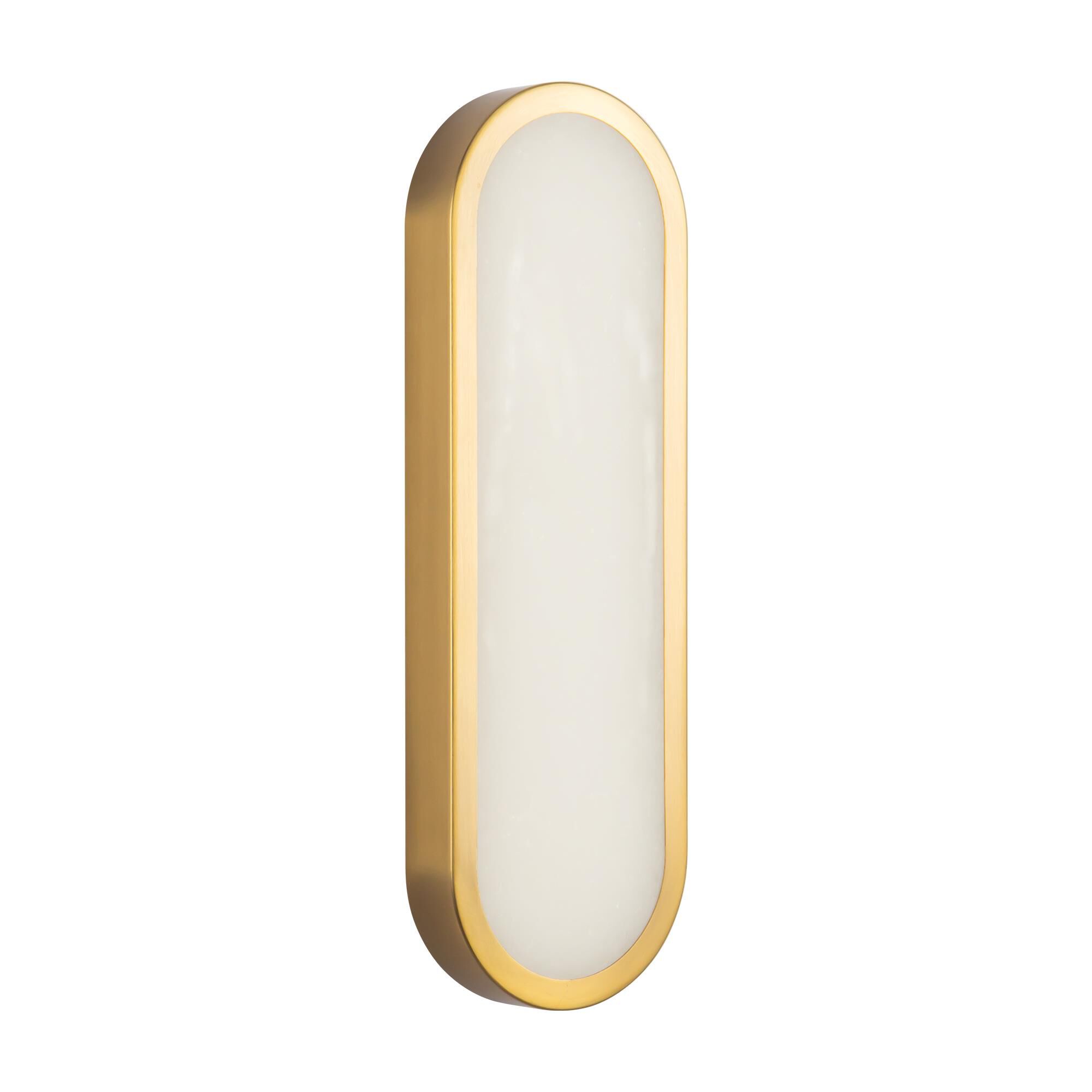 Shown in Brushed Gold finish and Alabaster glass