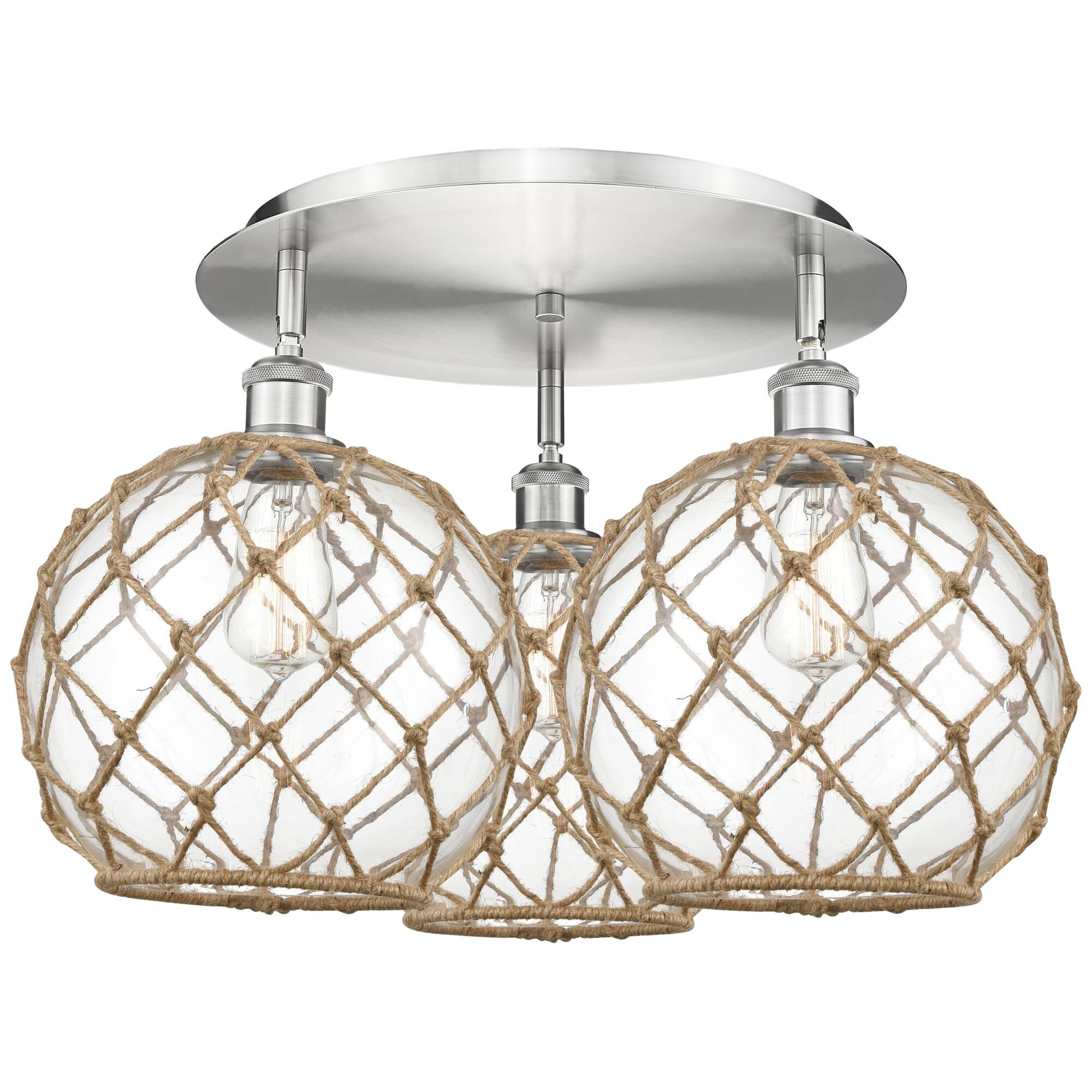 Bruno Marashlian Farmhouse Rope 22 Inch Flush Mount by Innovations Lighting