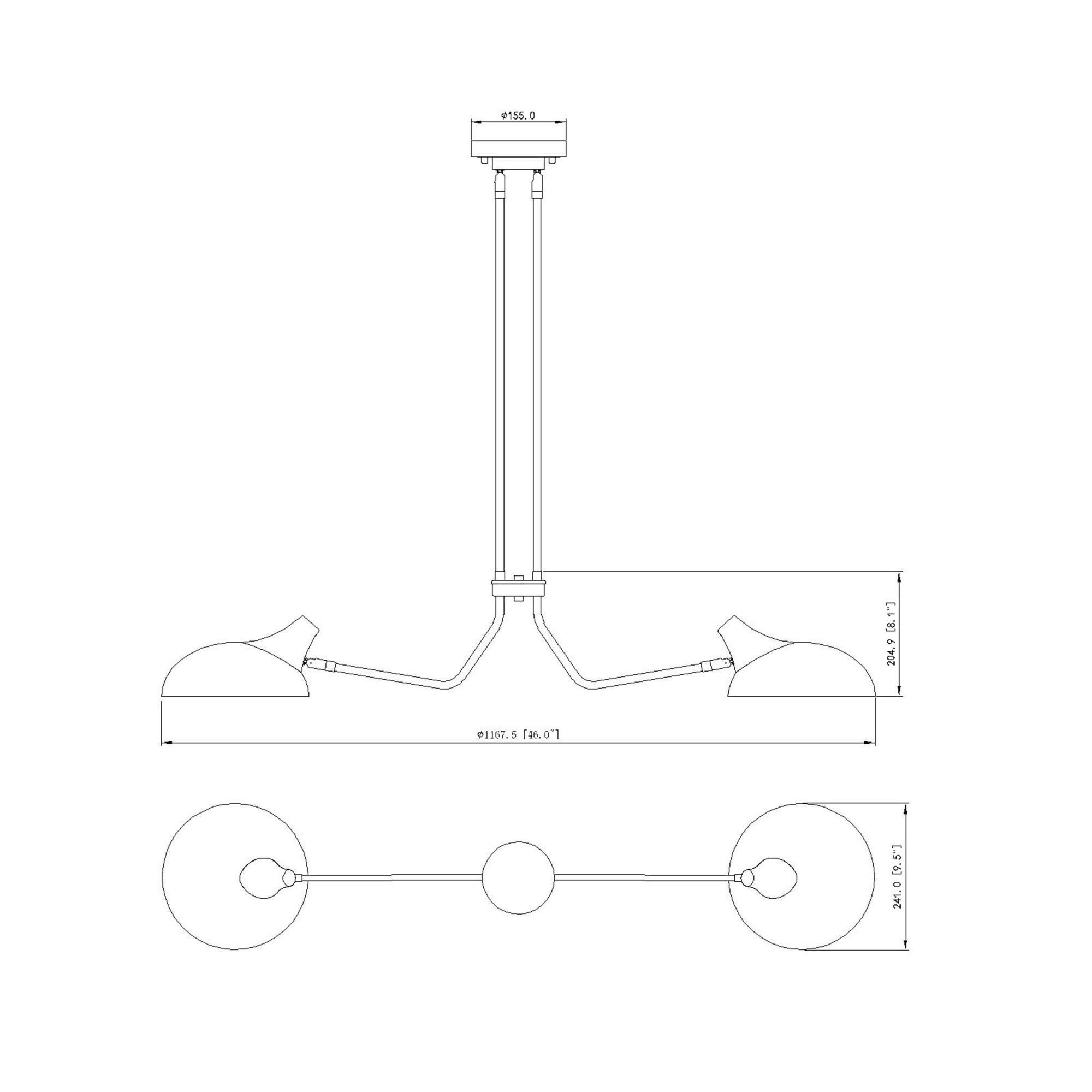 Bellamy 46 Inch 2 Light Linear Suspension Light by Z-Lite