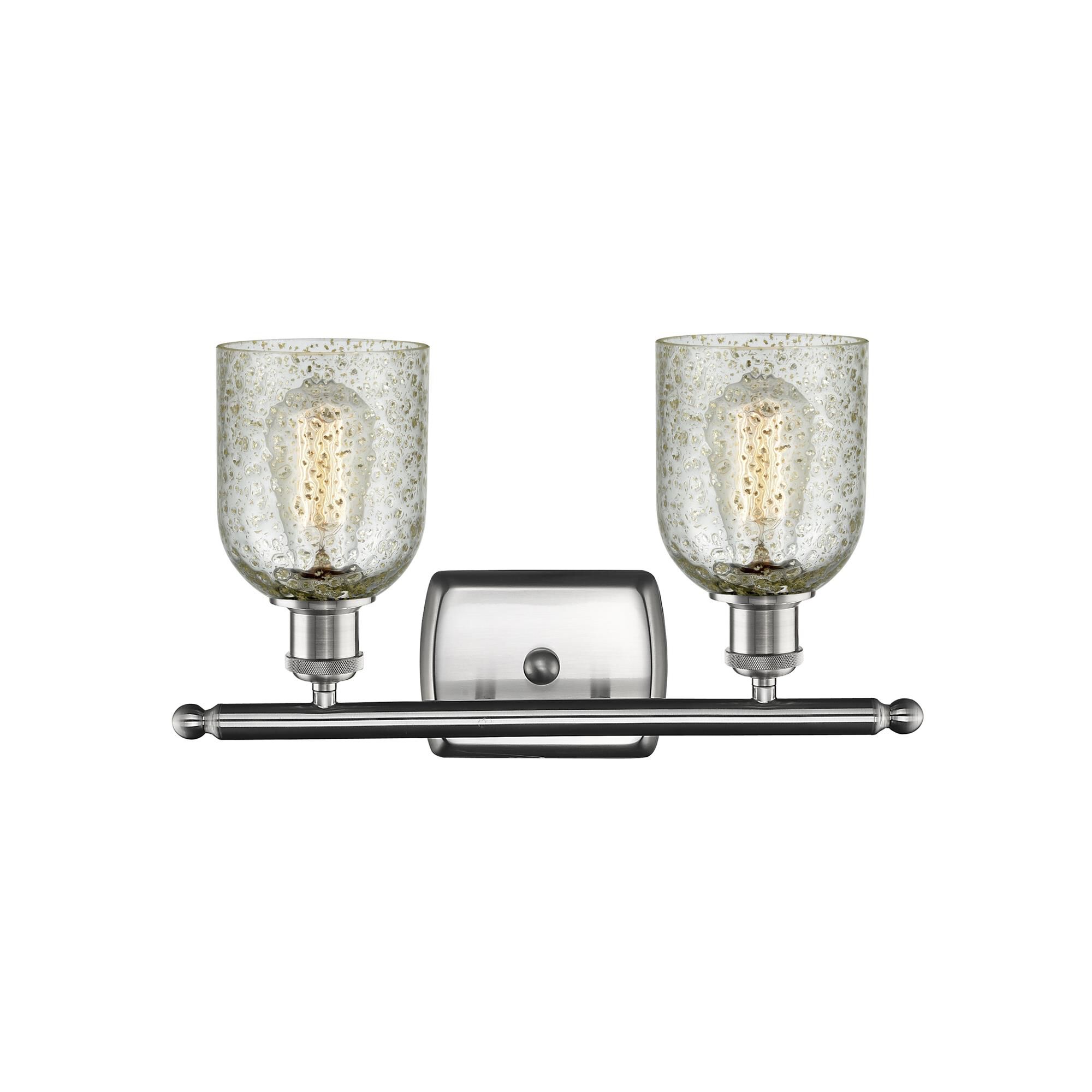 Shown in Brushed Satin Nickel finish and Mica glass