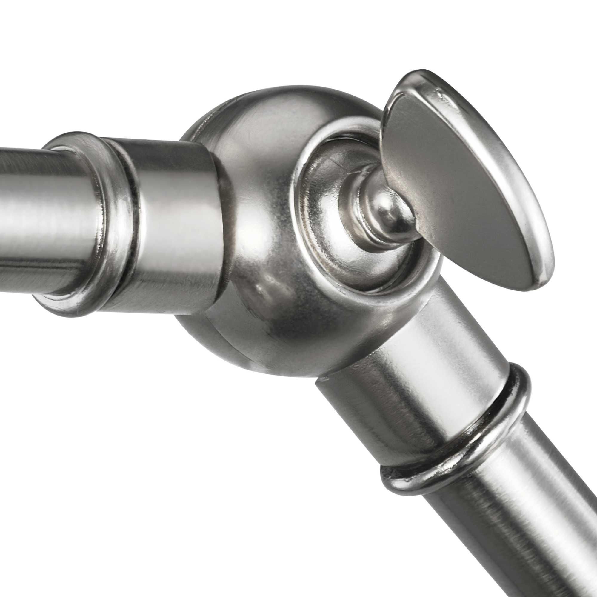 Shown in Brushed Nickel finish and Brushed Nickel glass