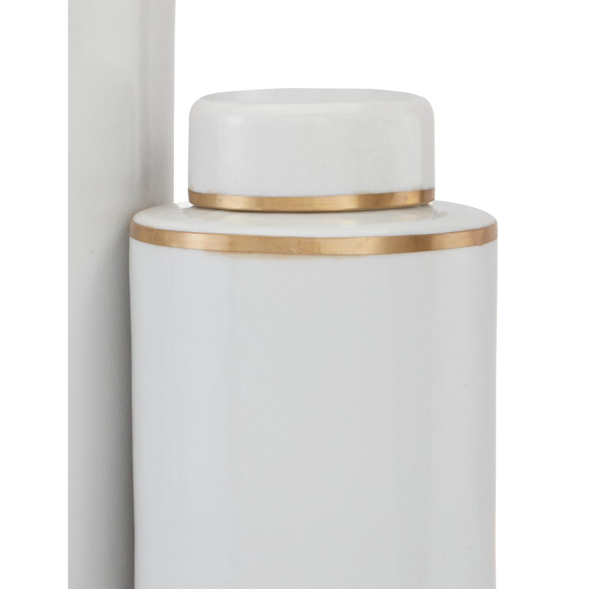 Ivory Tea Canister Set of 2 Decorative Bottle-Canister by Currey and Company