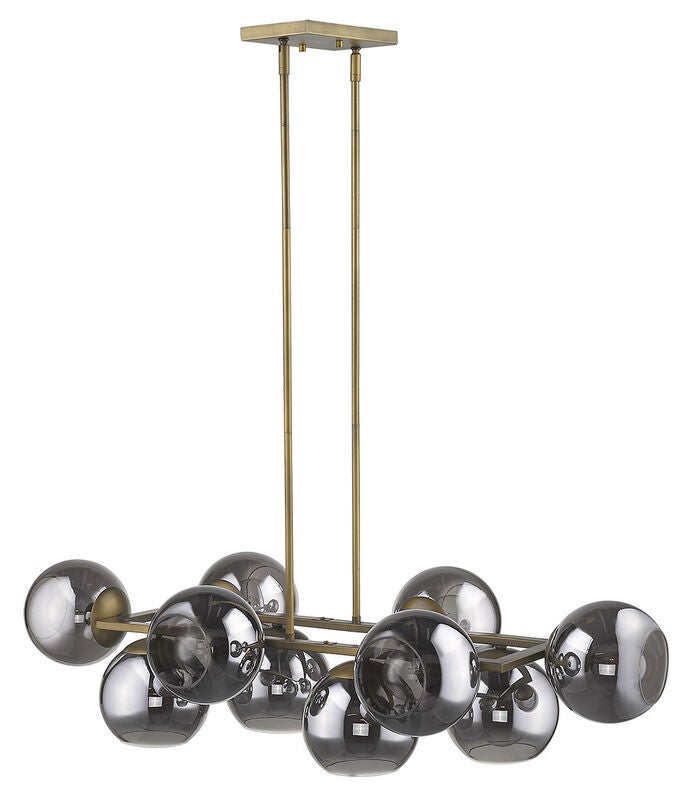 Lunette 43 Inch 10 Light Linear Suspension Light by Trend Lighting