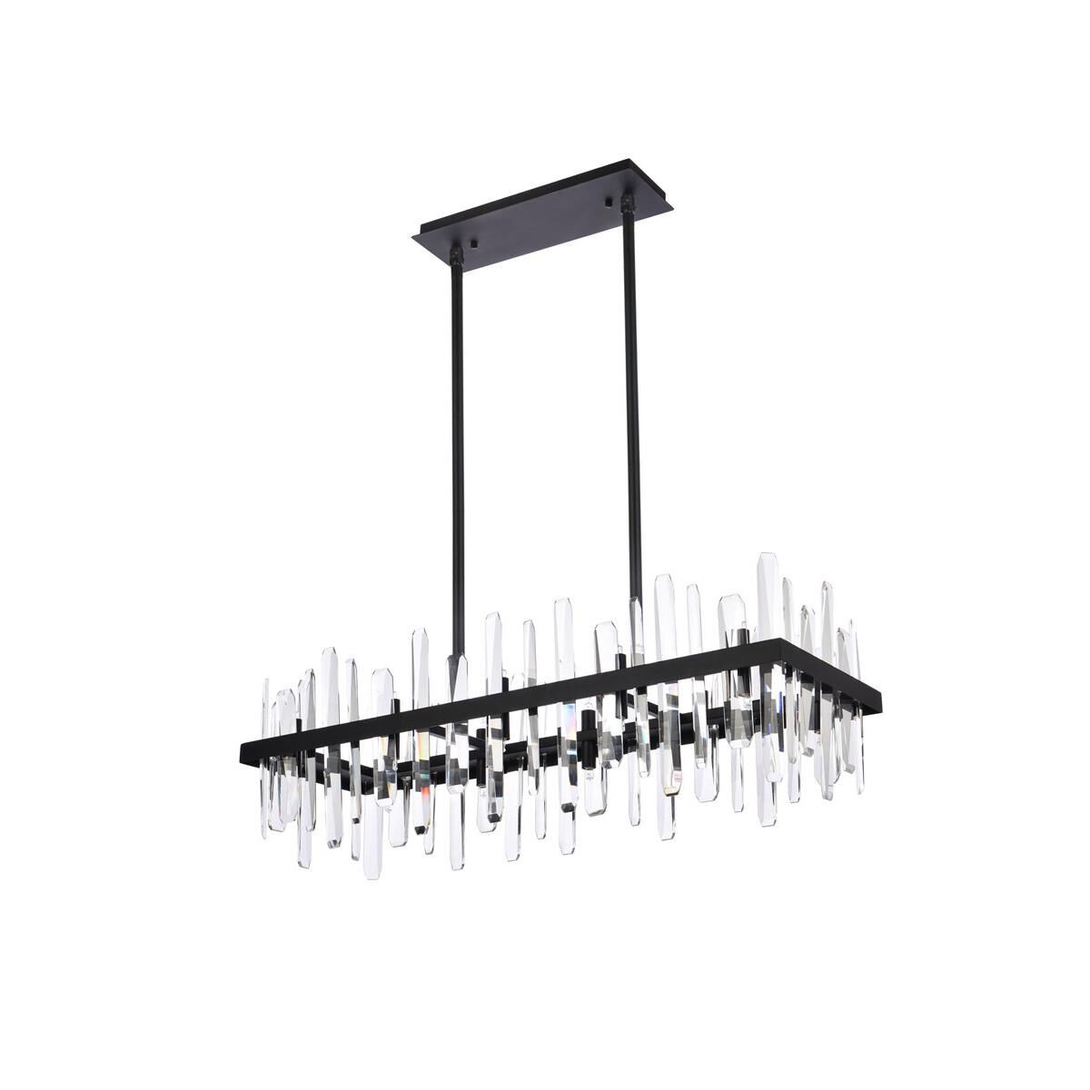 Serena 36 Inch 20 Light Linear Suspension Light by Elegant Lighting