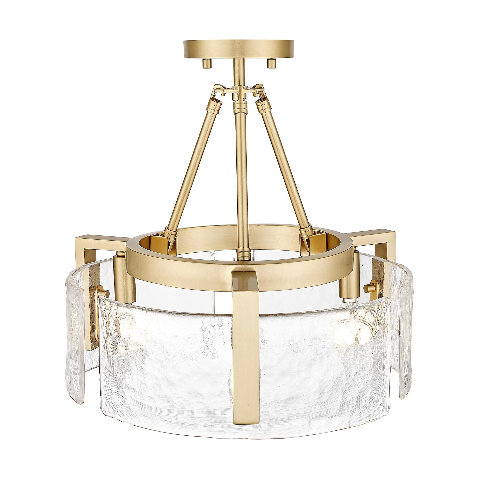 Shown in Brushed Champagne Bronze finish and Hammered Water glass