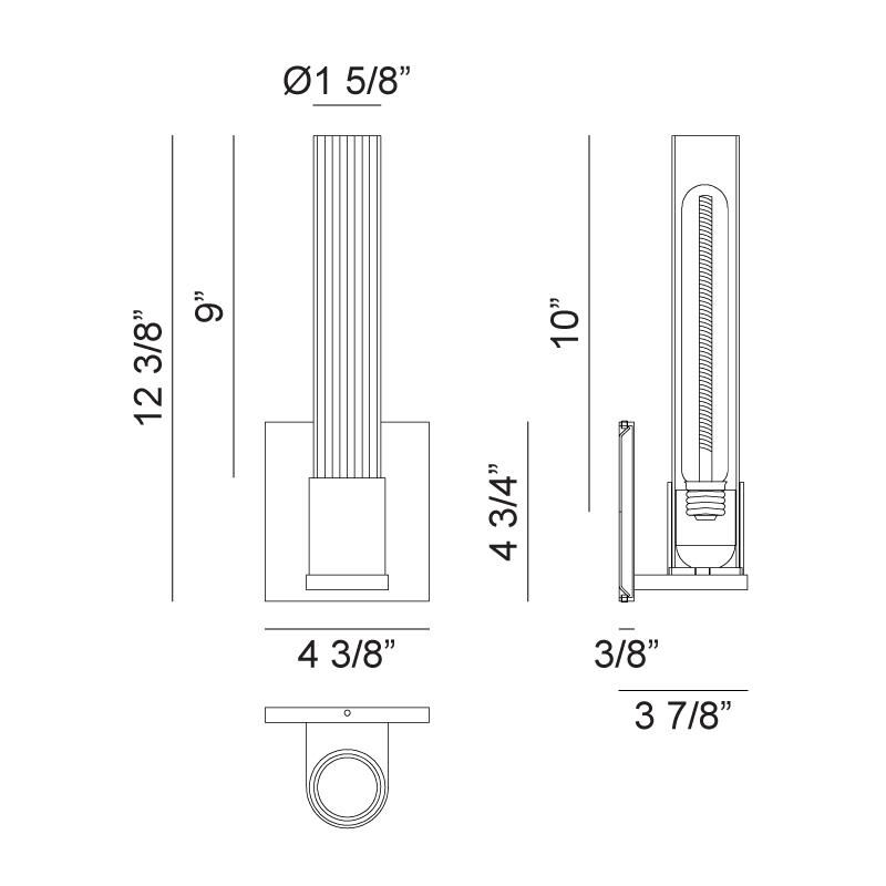 Matteo Lighting Lyndon 12 Inch Wall Sconce