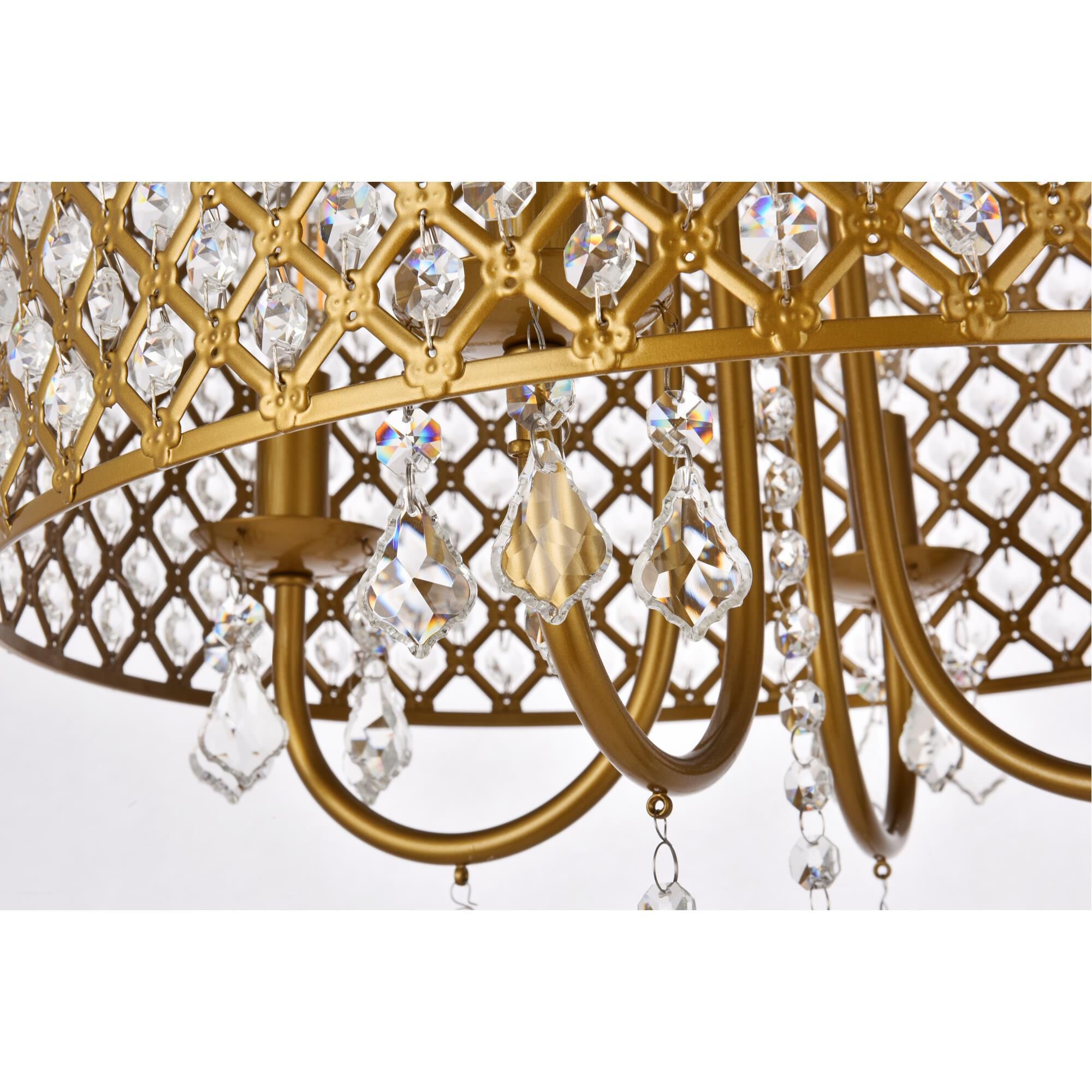 Elise 17 Inch 4 Light Mini Chandelier by Elegant Lighting
