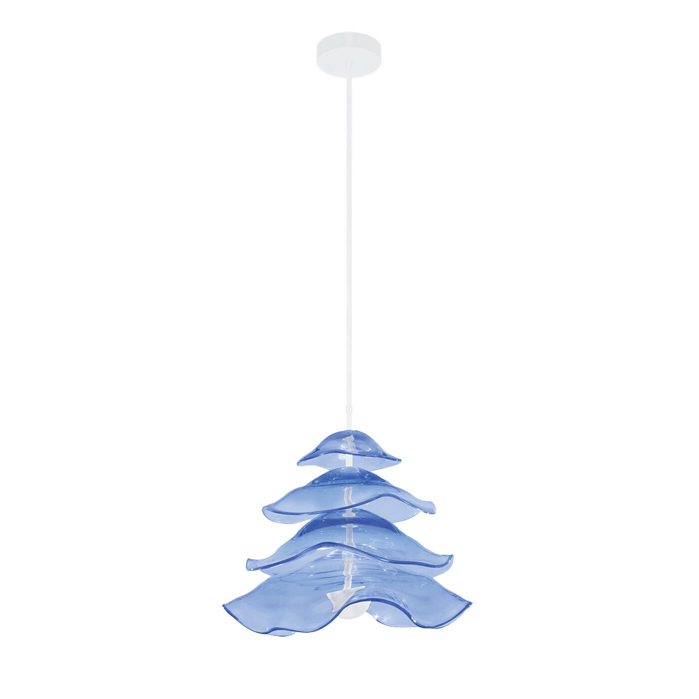 Shown in White finish and False crystal and True glass