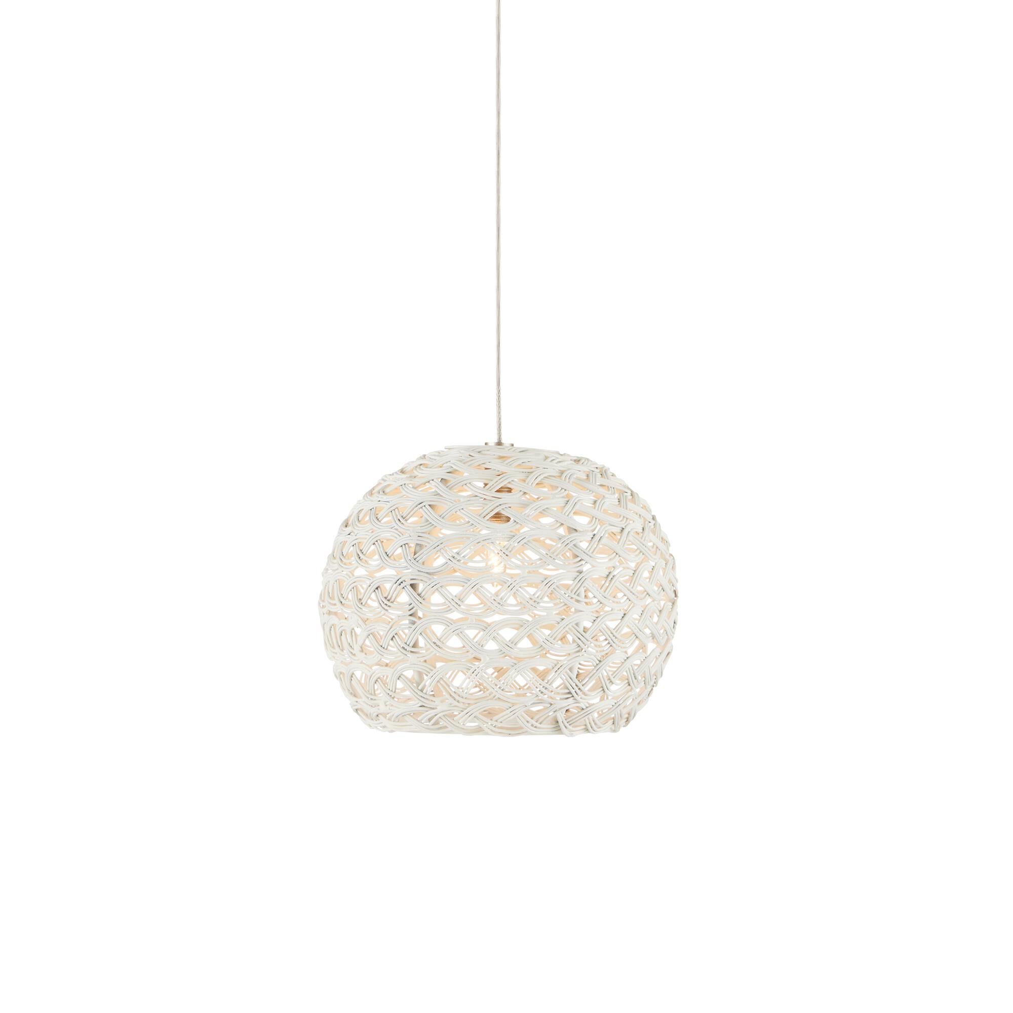 Shown in White/Painted Silver finish and Sugar White/Metal shade
