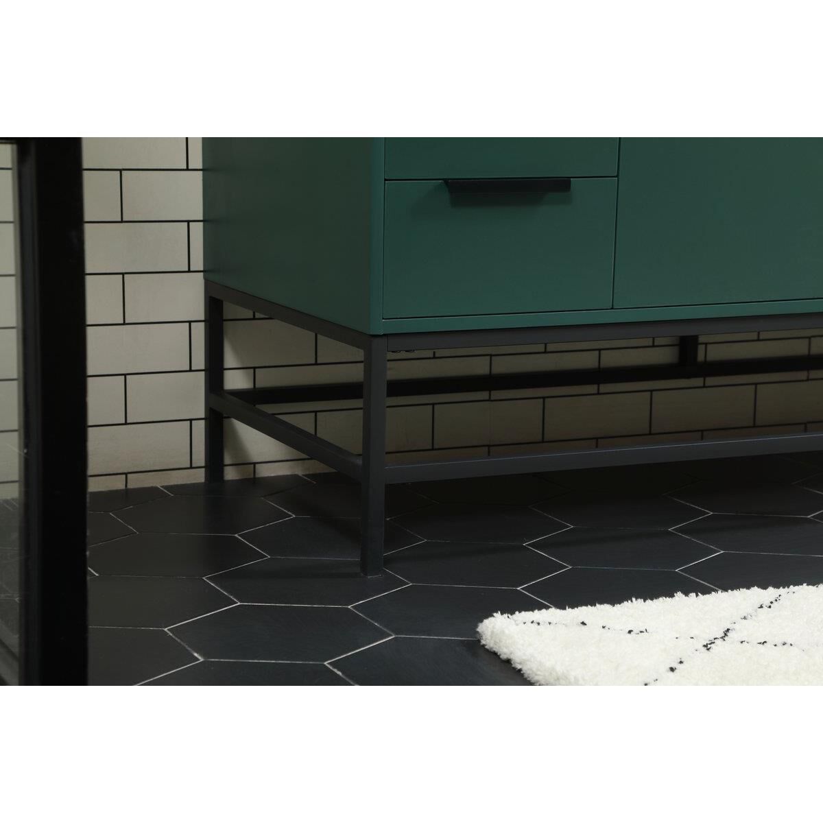 Shown in Green finish and Without Backsplash accent