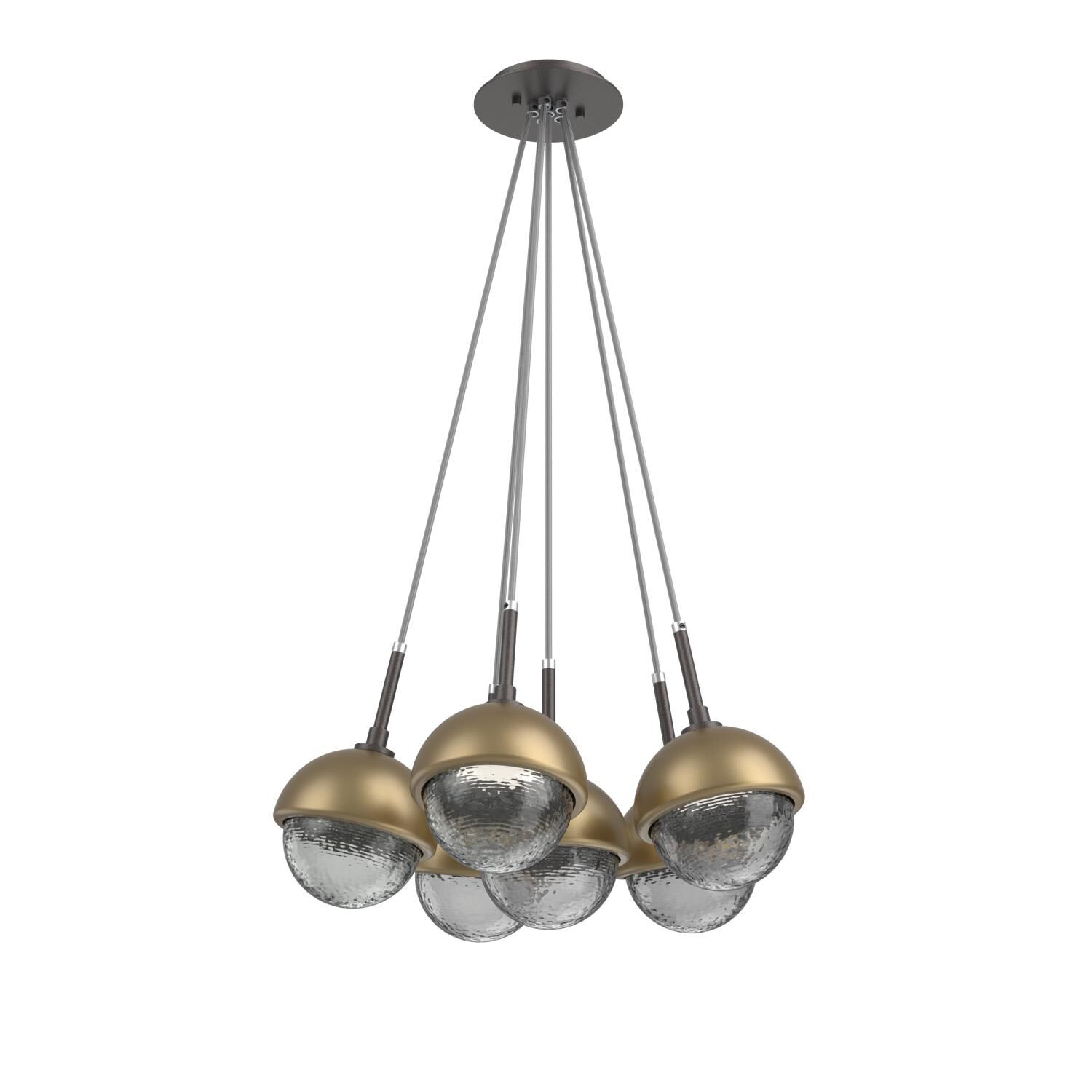 Levi Wilson Cabochon 19 Inch Multi Pendant Light by Hammerton Studio