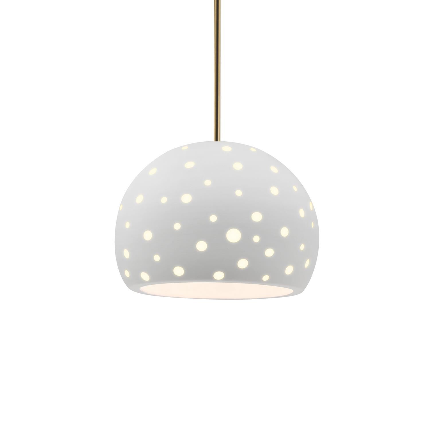 Perforated Globe 10 Inch Large Pendant by Justice Design Group