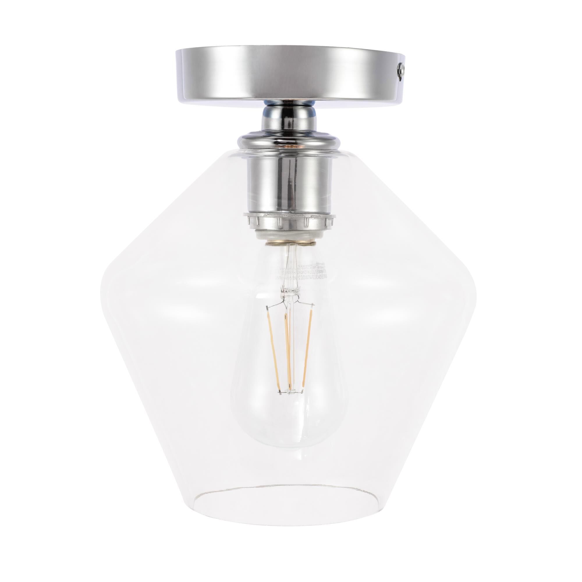 Gene 8 Inch Semi Flush Mount by Elegant Lighting