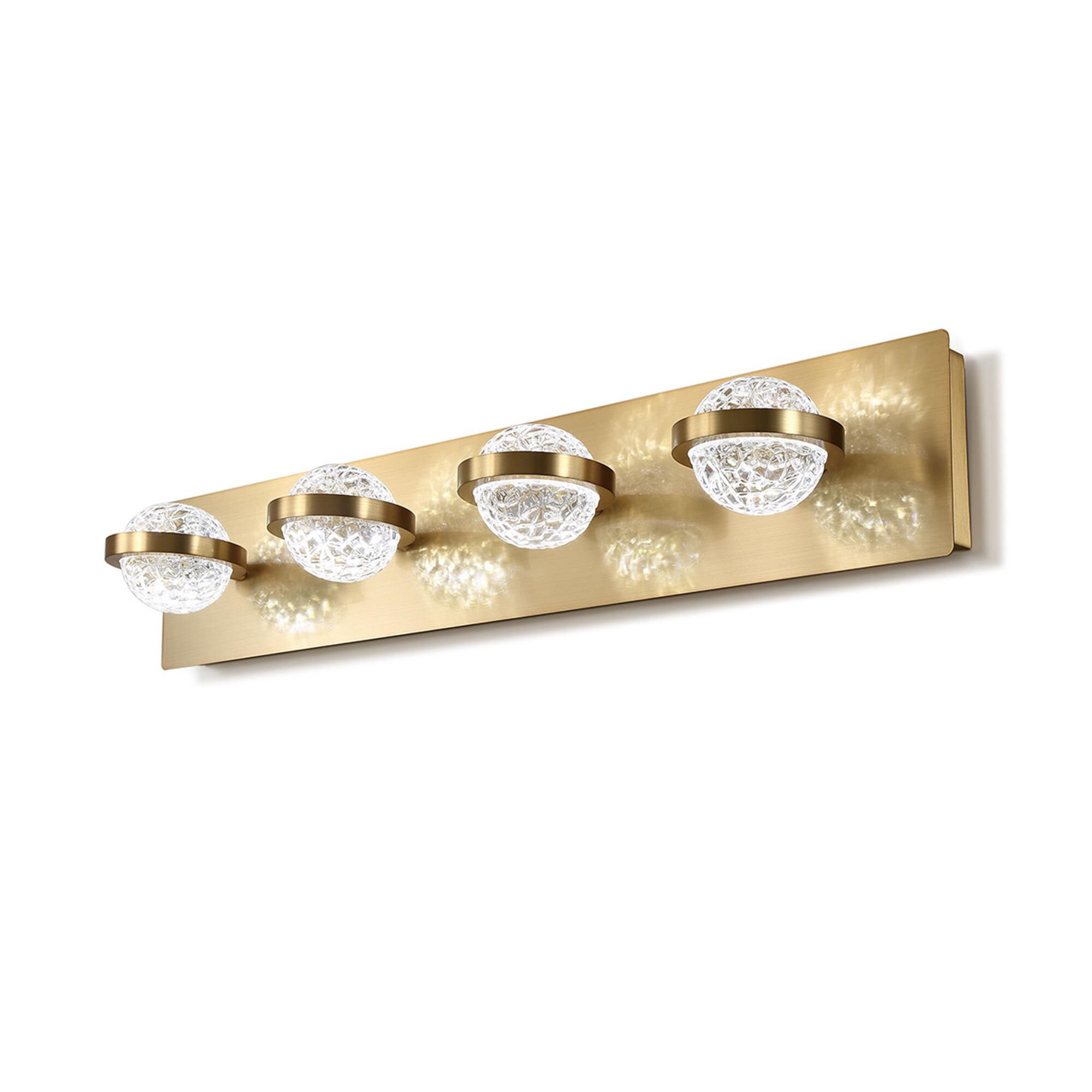 Shown in Gold finish and Clear shade