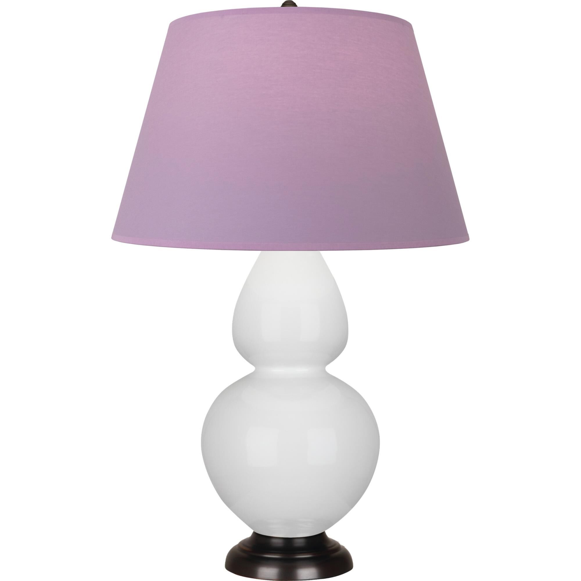 Shown in Lily finish and Lavender and Plum shade and Deep Patina Bronze accent