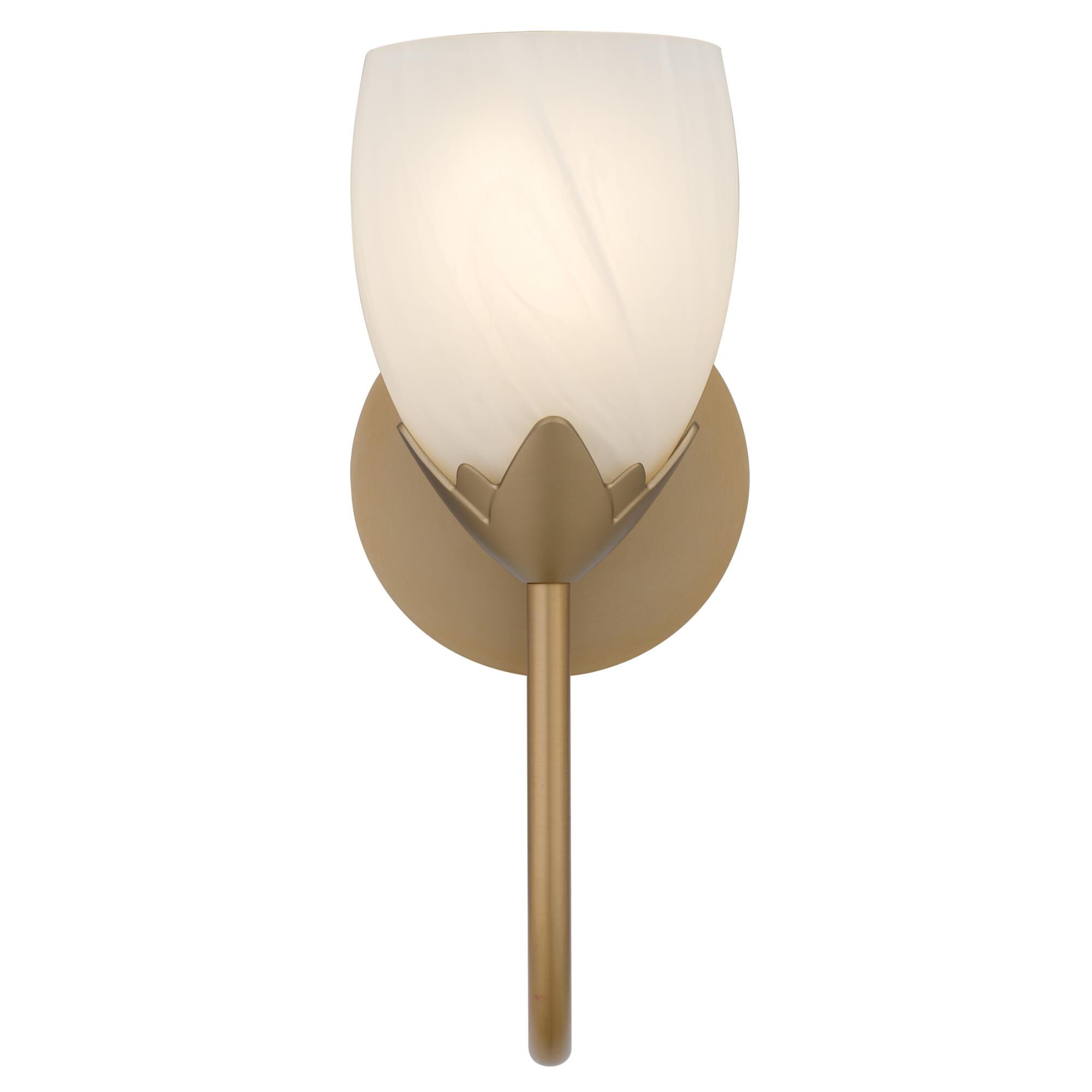 Shown in Bronze Gold finish and Etched Alabaster Glass shade