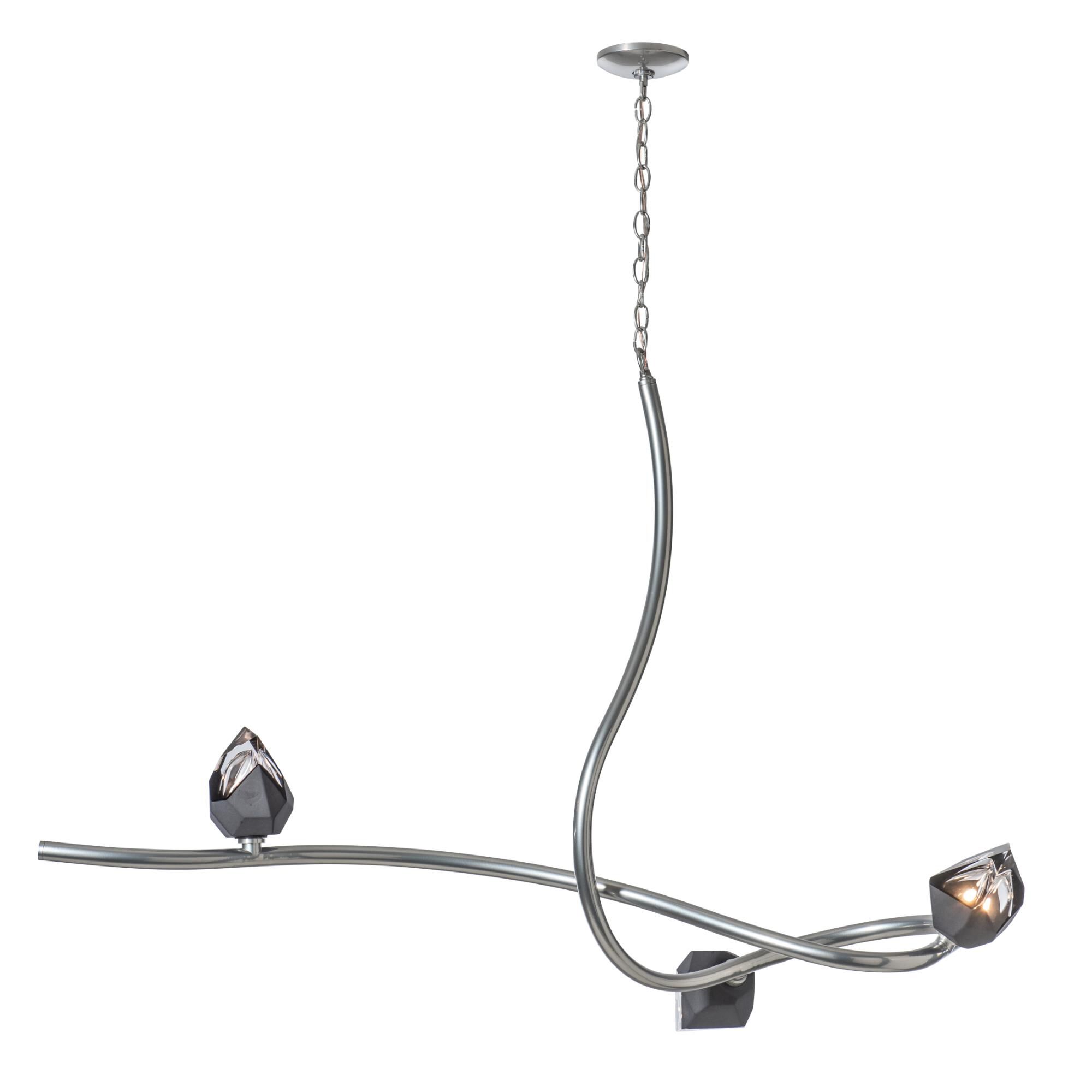 Shown in Sterling finish and Black Crystal glass