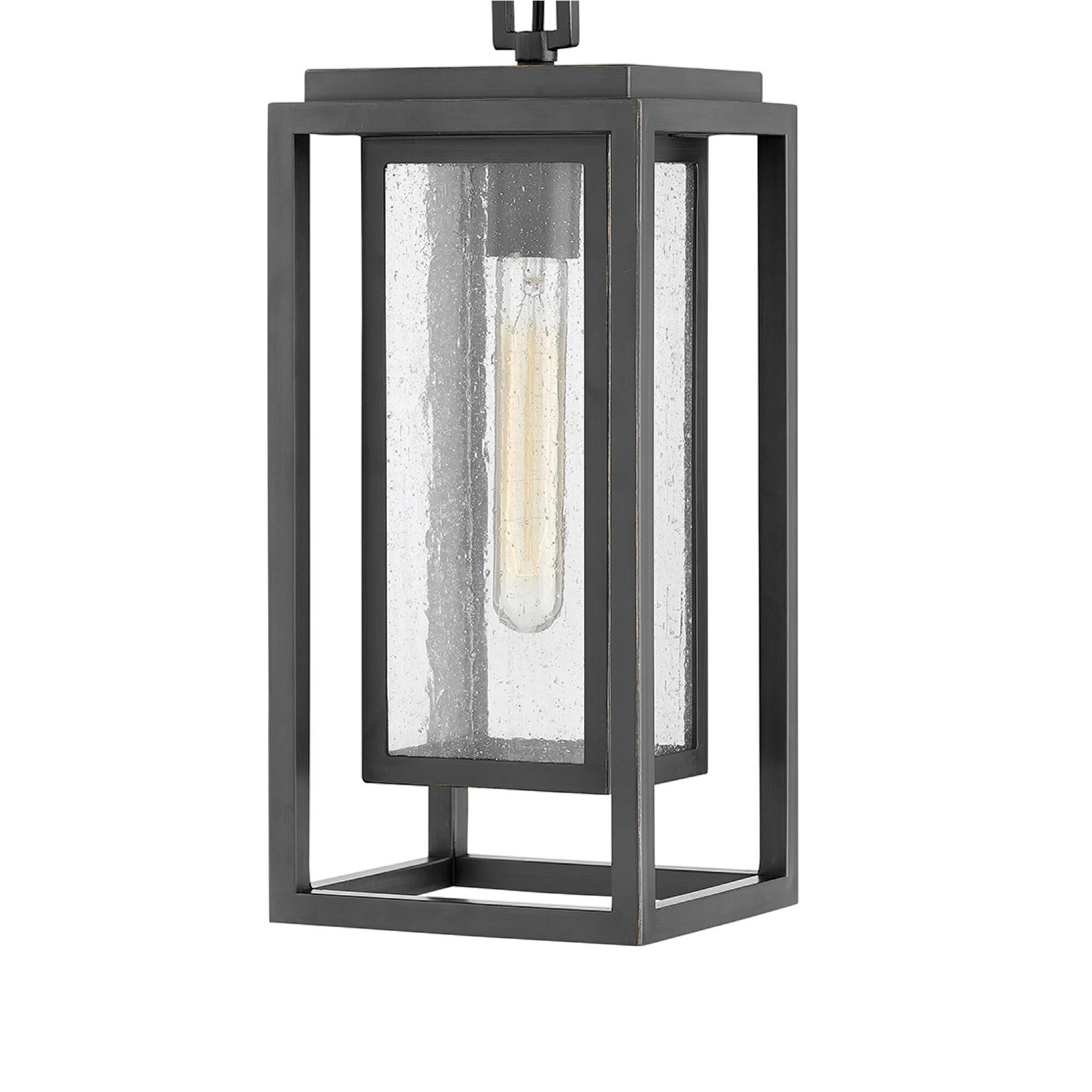 Shown in Oil Rubbed Bronze finish and Clear Seedy glass and 12 Volt accent