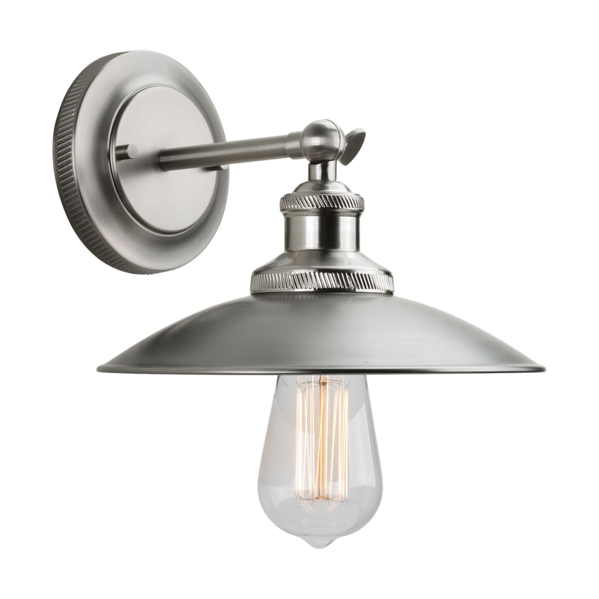 Shown in Antique Nickel finish and Matte Cool Grey glass