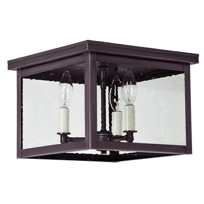 Williams 11 Inch 3 Light Outdoor Flush Mount by Northeast Lantern