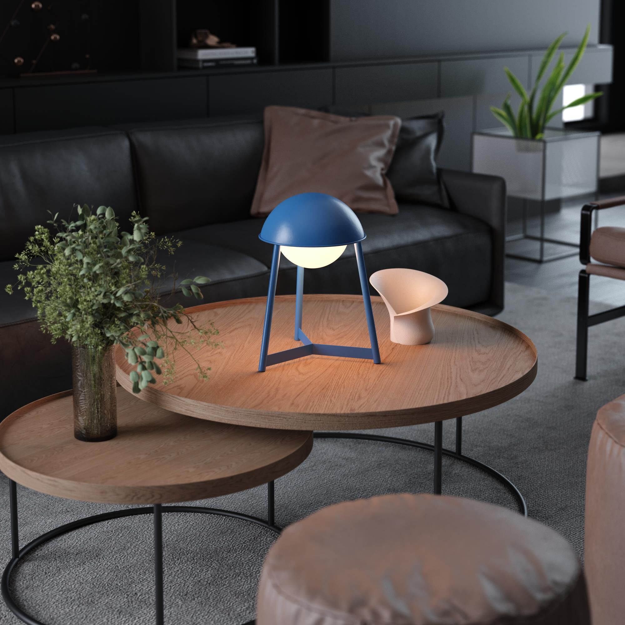 Kibun Helmet 21 Inch Table Lamp by Bulbrite