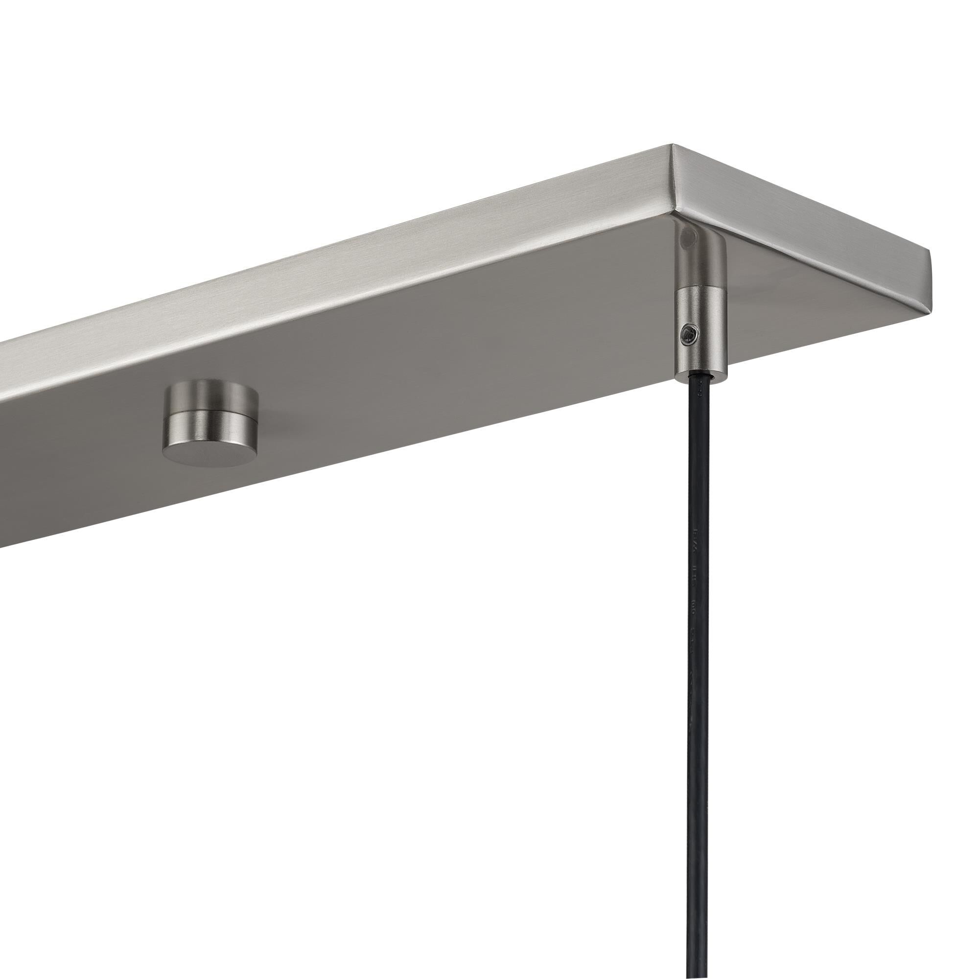 Shown in Brushed Nickel finish and Brushed Nickel Steel with Shiny White Inside shade