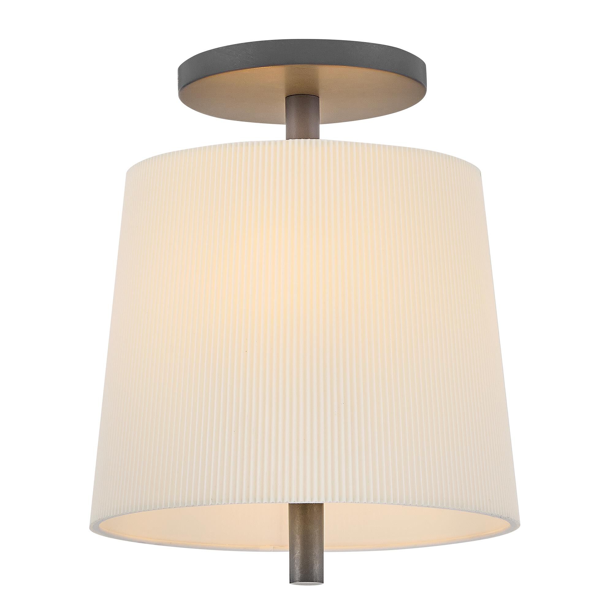 Shown in Slate Bronze finish and Micro Pleated Fabric shade