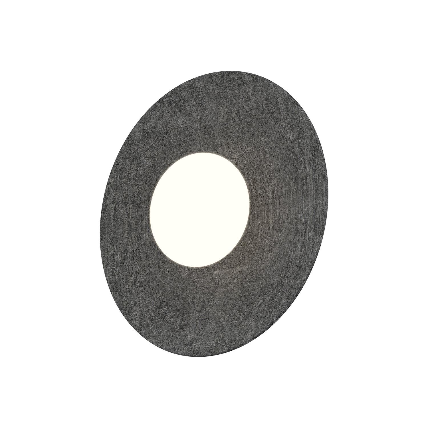 Shown in Grey finish and Opal glass and Felt shade