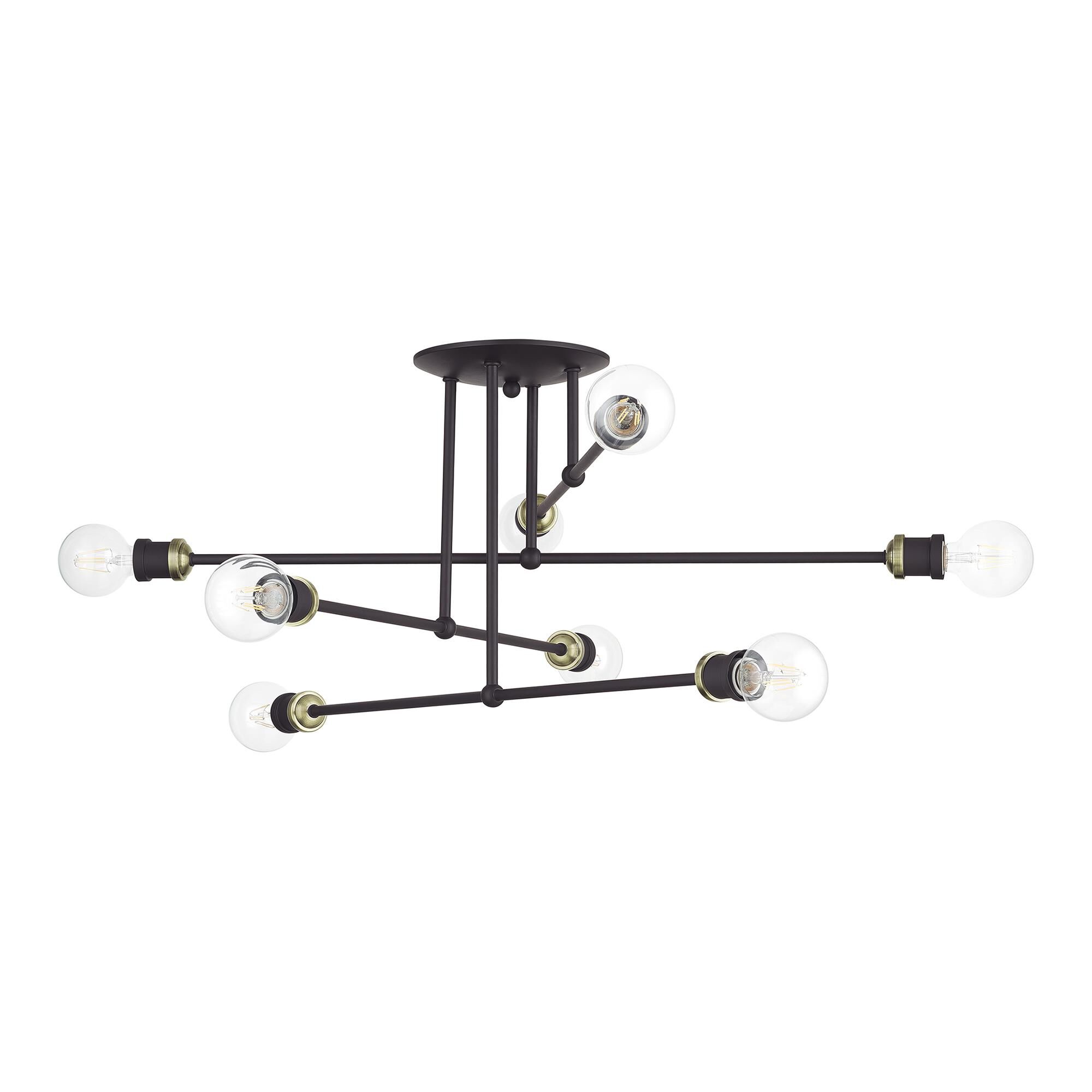 Delacroix 35 Inch Semi Flush Mount by Livex Lighting