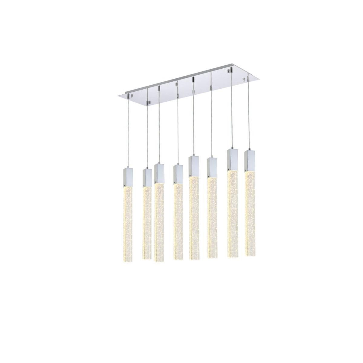 Weston 36 Inch 8 Light LED Linear Suspension Light by Elegant Lighting