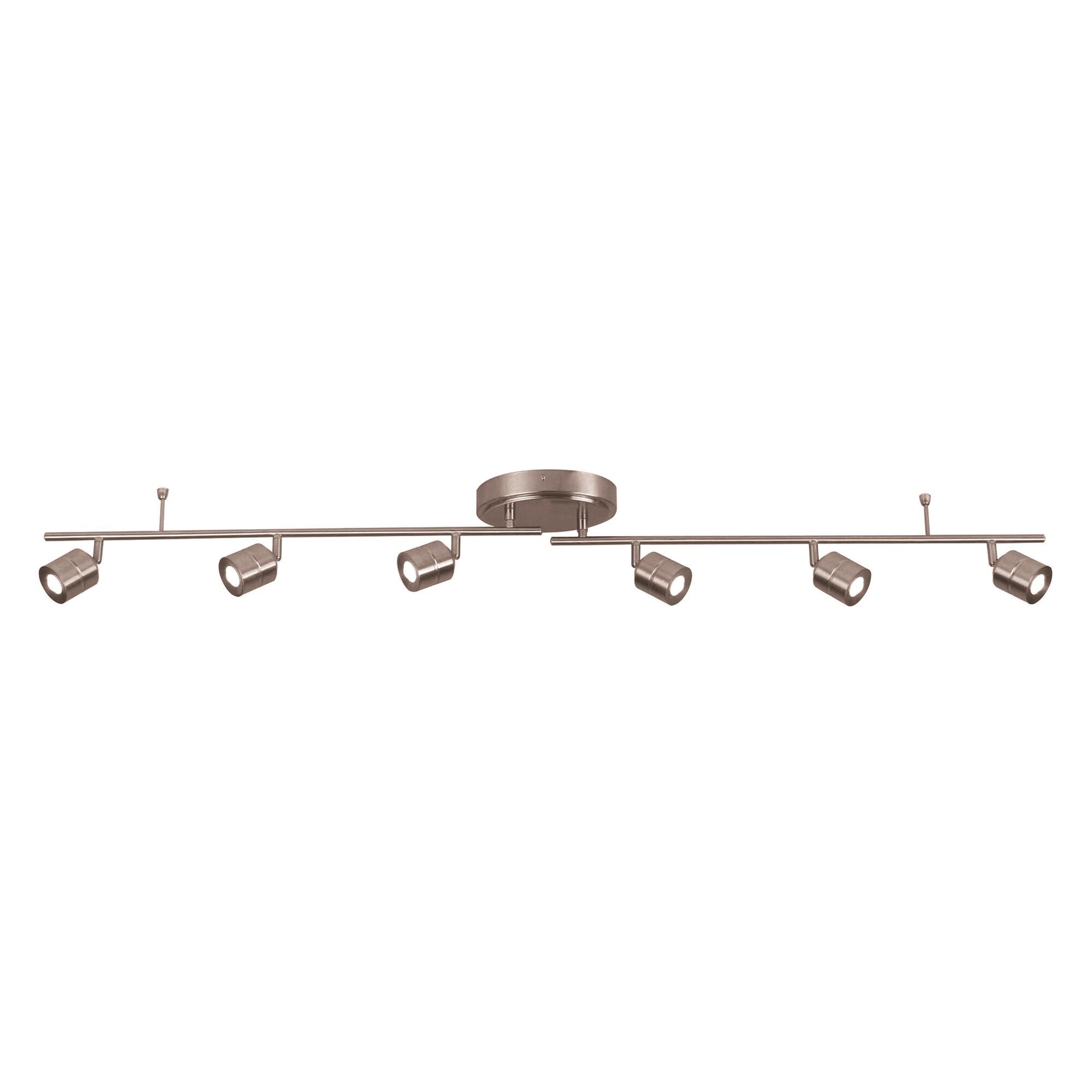 Shown in Satin Nickel finish and Satin Nickel, Frosted Steel, Acrylic shade and No Accent accent