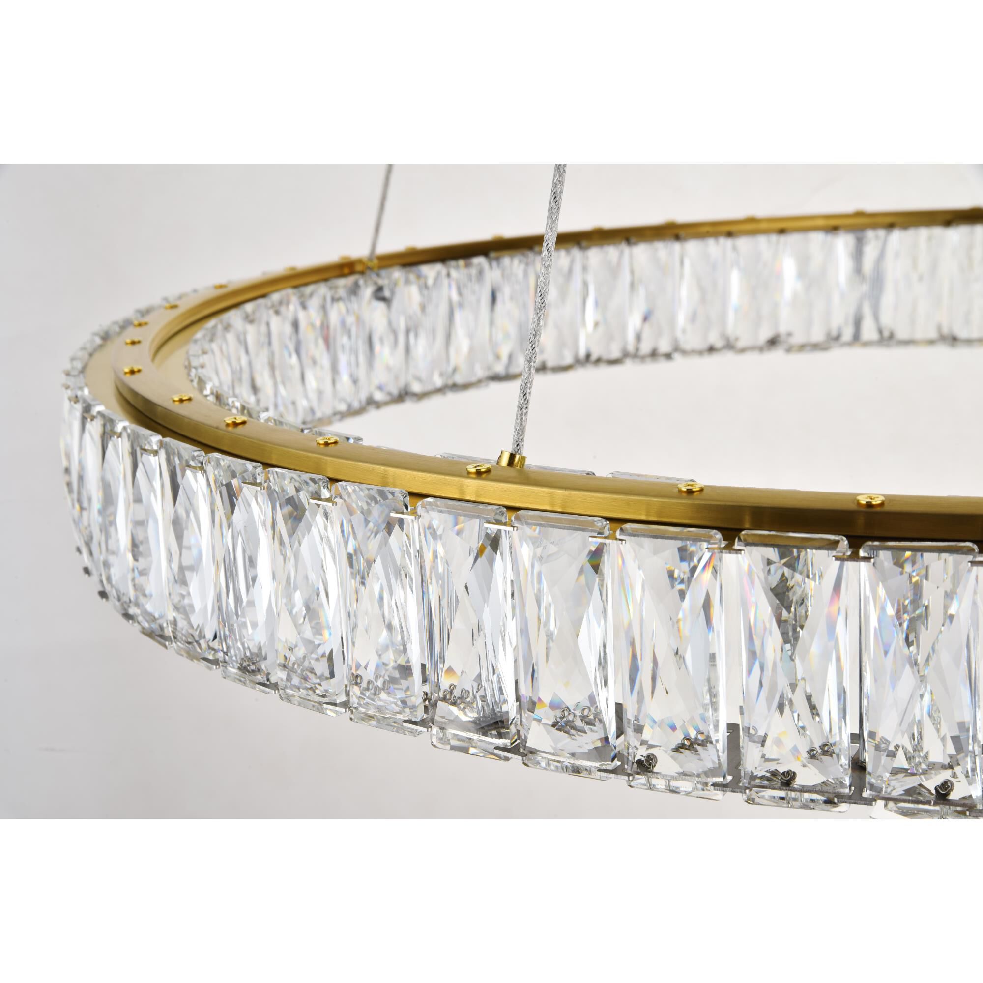 Shown in Gold finish and Clear Royal Cut crystal