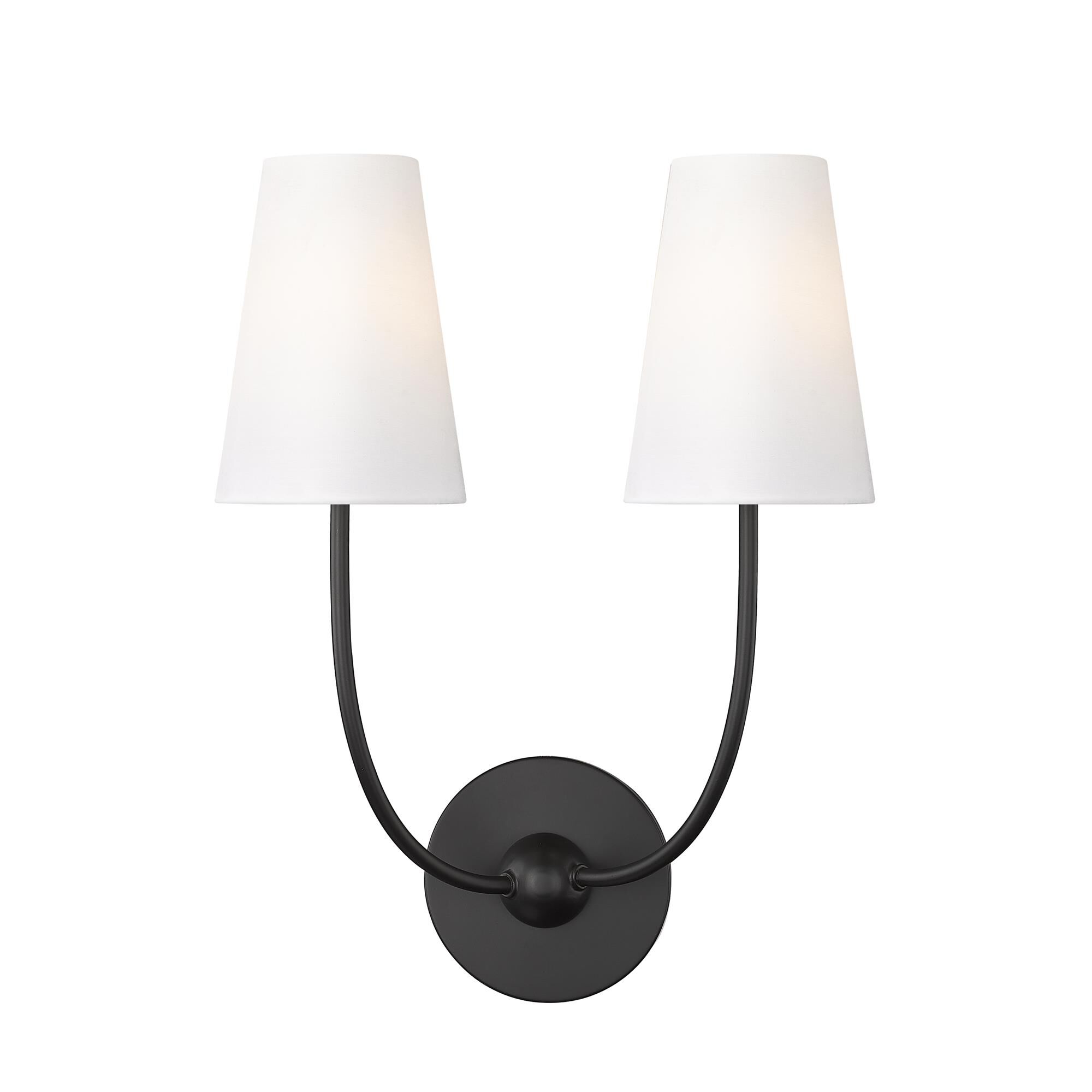 Shown in Matte Black finish and White glass