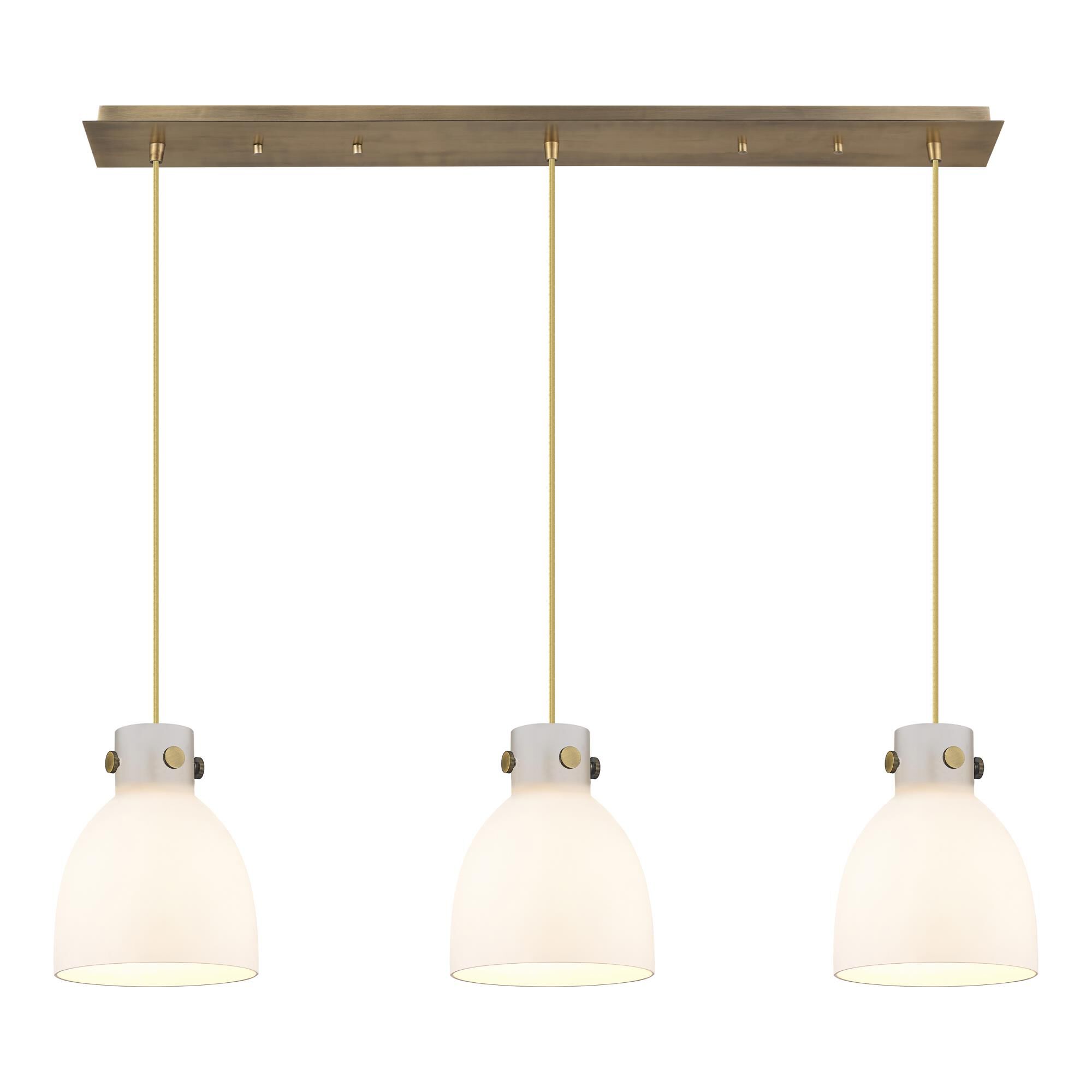 Bruno Marashlian Newton Bell 39 Inch 3 Light Linear Suspension Light by Innovations Lighting