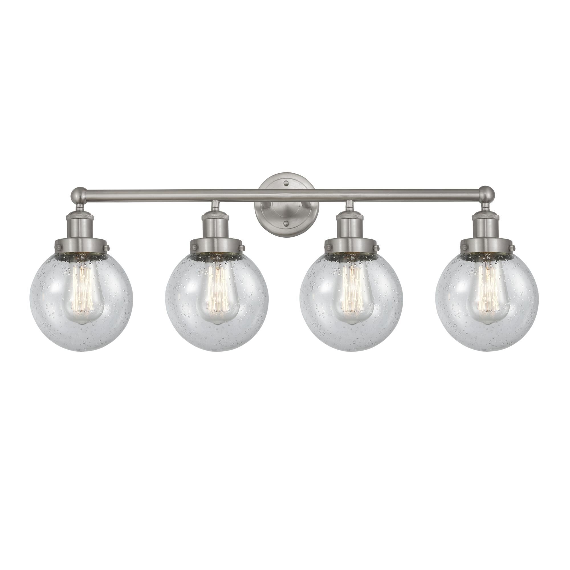 Shown in Brushed Satin Nickel, Mercury finish and Mercury glass and Mercury Glass shade