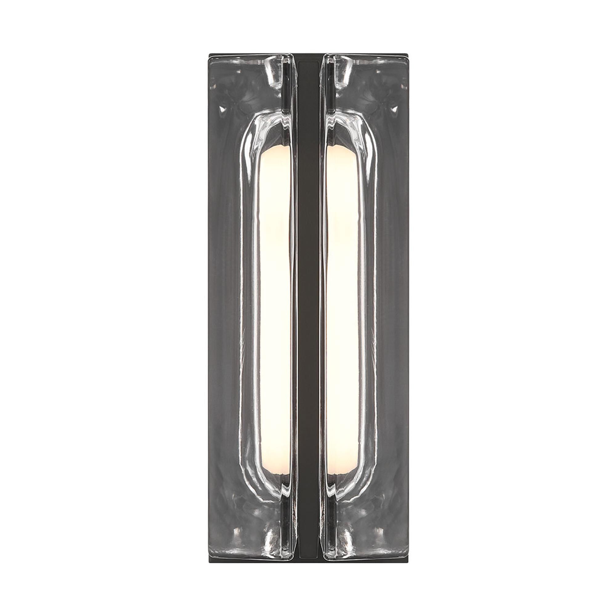 Shown in Black finish and Clear glass