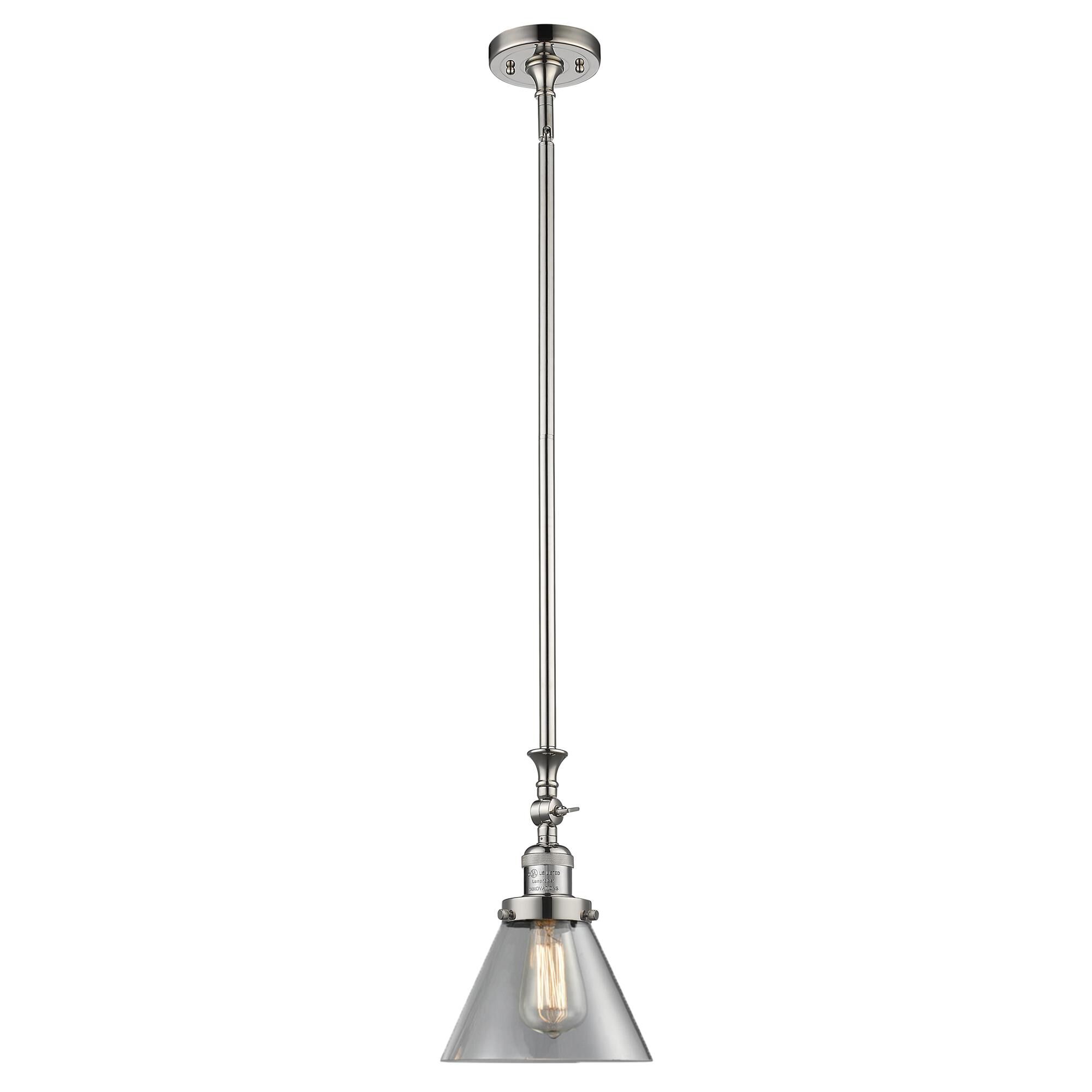 Shown in Polished Nickel finish and Clear glass