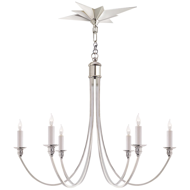 Eric Cohler Venetian 27 Inch 6 Light Chandelier by Visual Comfort Signature Collection