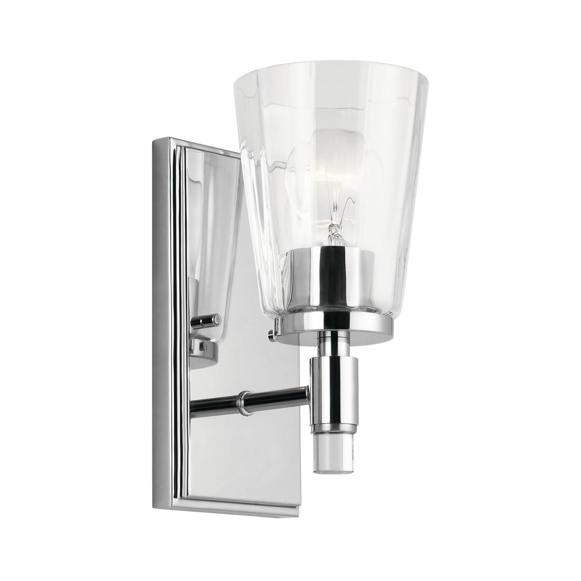 Shown in Chrome finish and Clear Optic glass