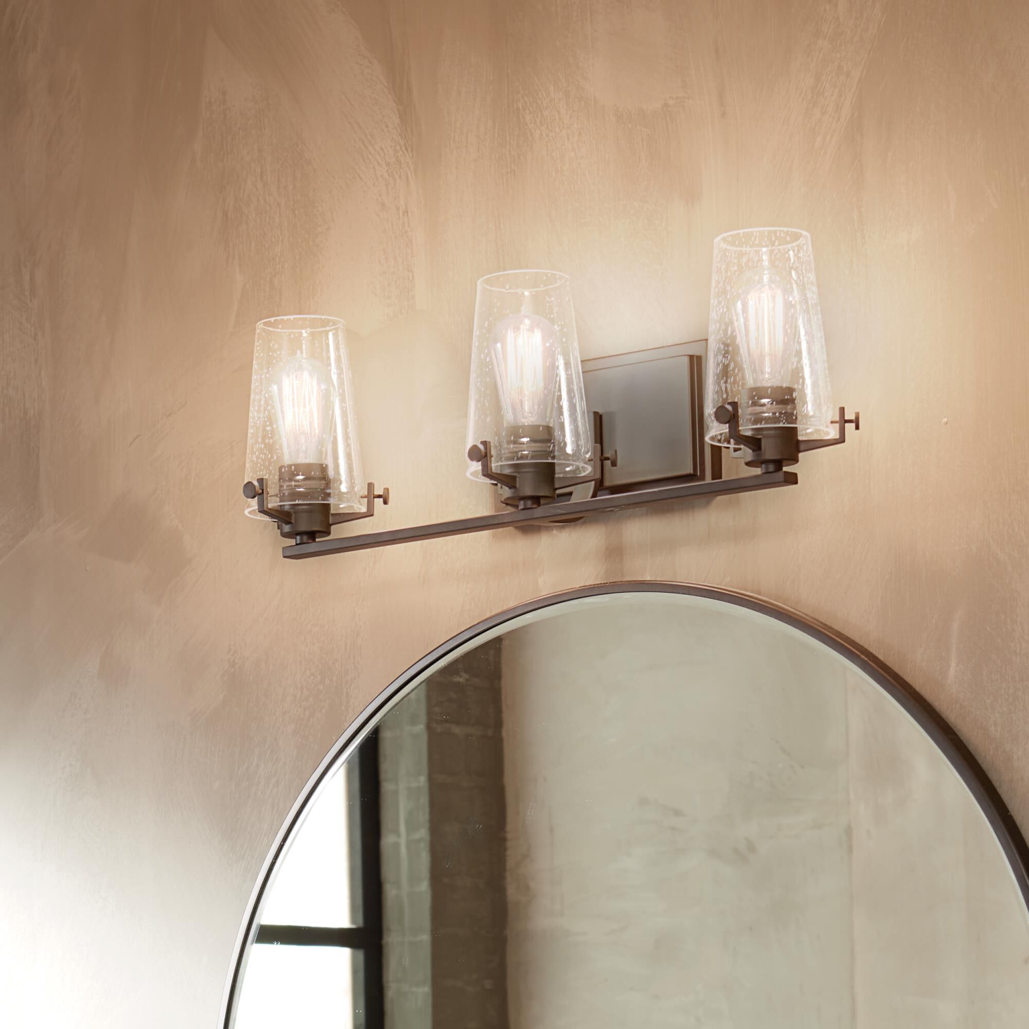 Shown in Black finish and Seeded glass