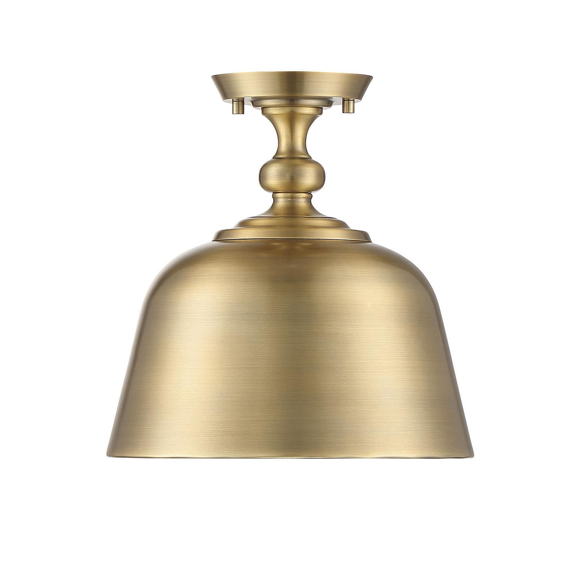 Shown in Warm Brass finish and Warm Brass shade