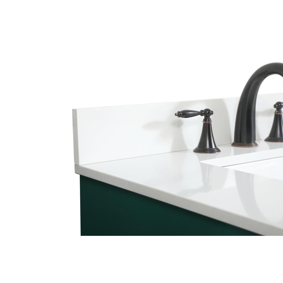 Shown in Green finish and With Backsplash accent