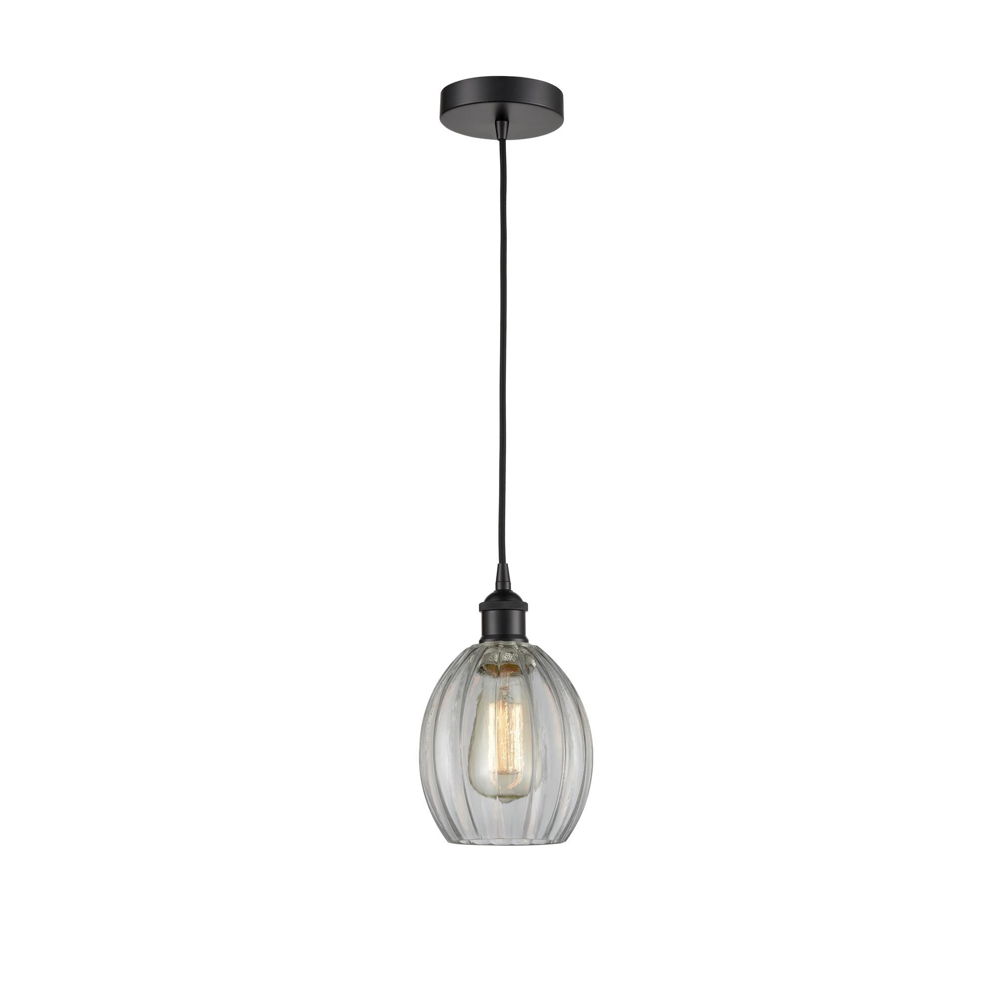 Shown in Matte Black finish and Clear glass