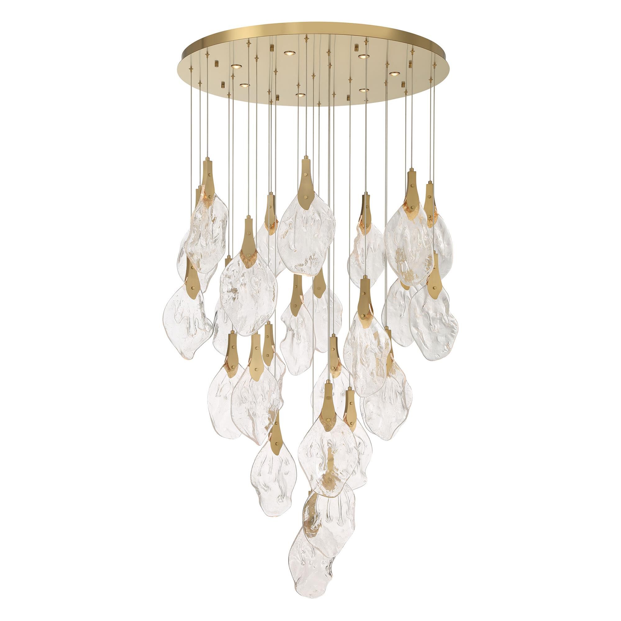 Shown in Gold finish and Clear Organic glass