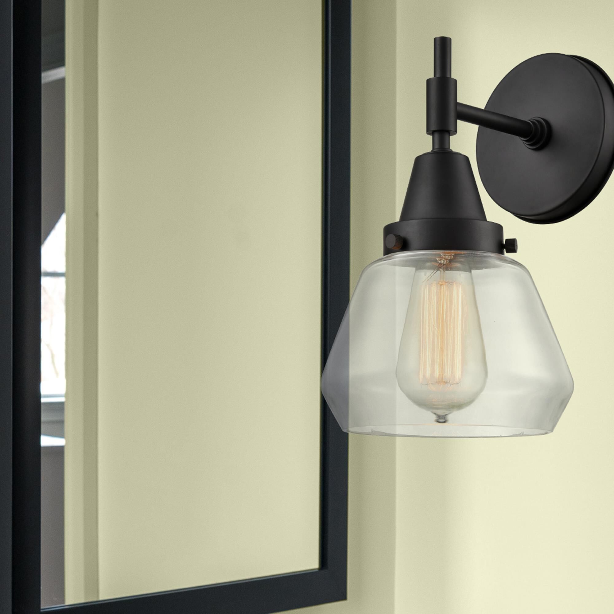 Shown in Matte Black finish and Clear Large Cone glass