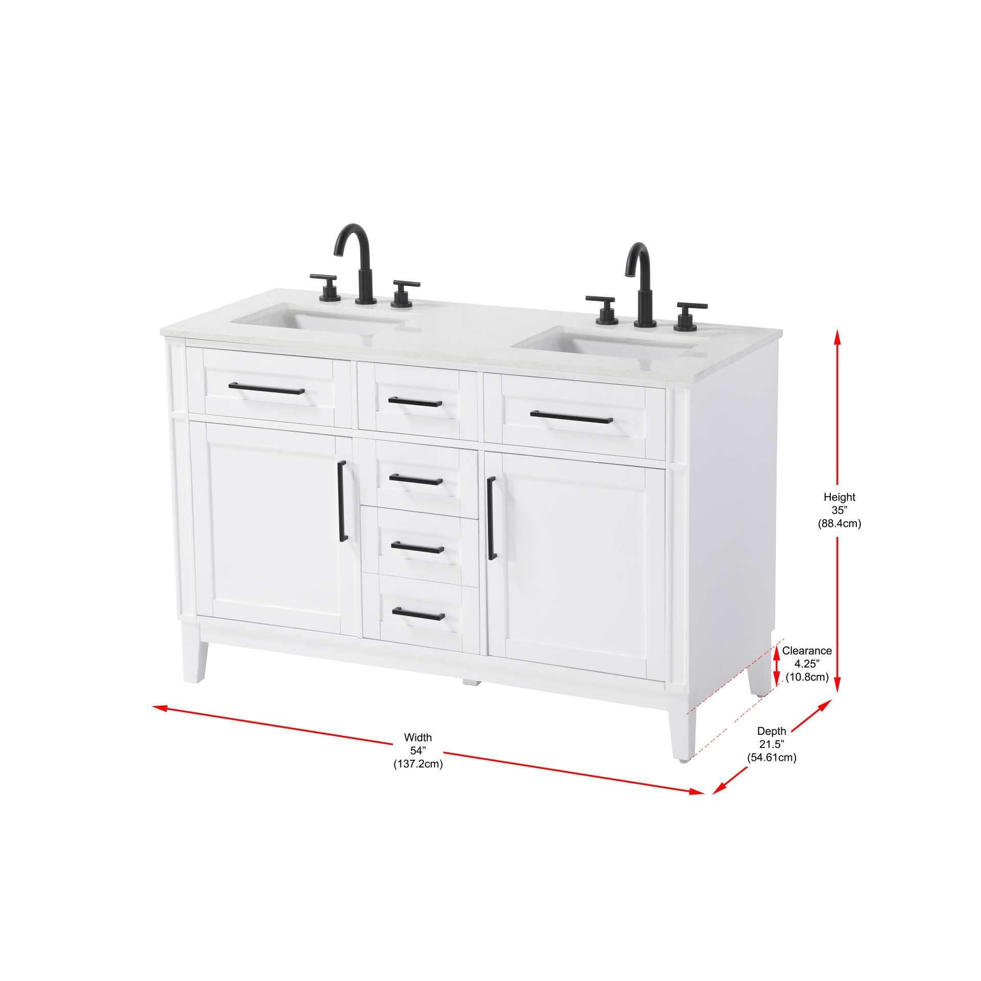 Virginia 54 Inch Bath Vanity by Elegant Decor