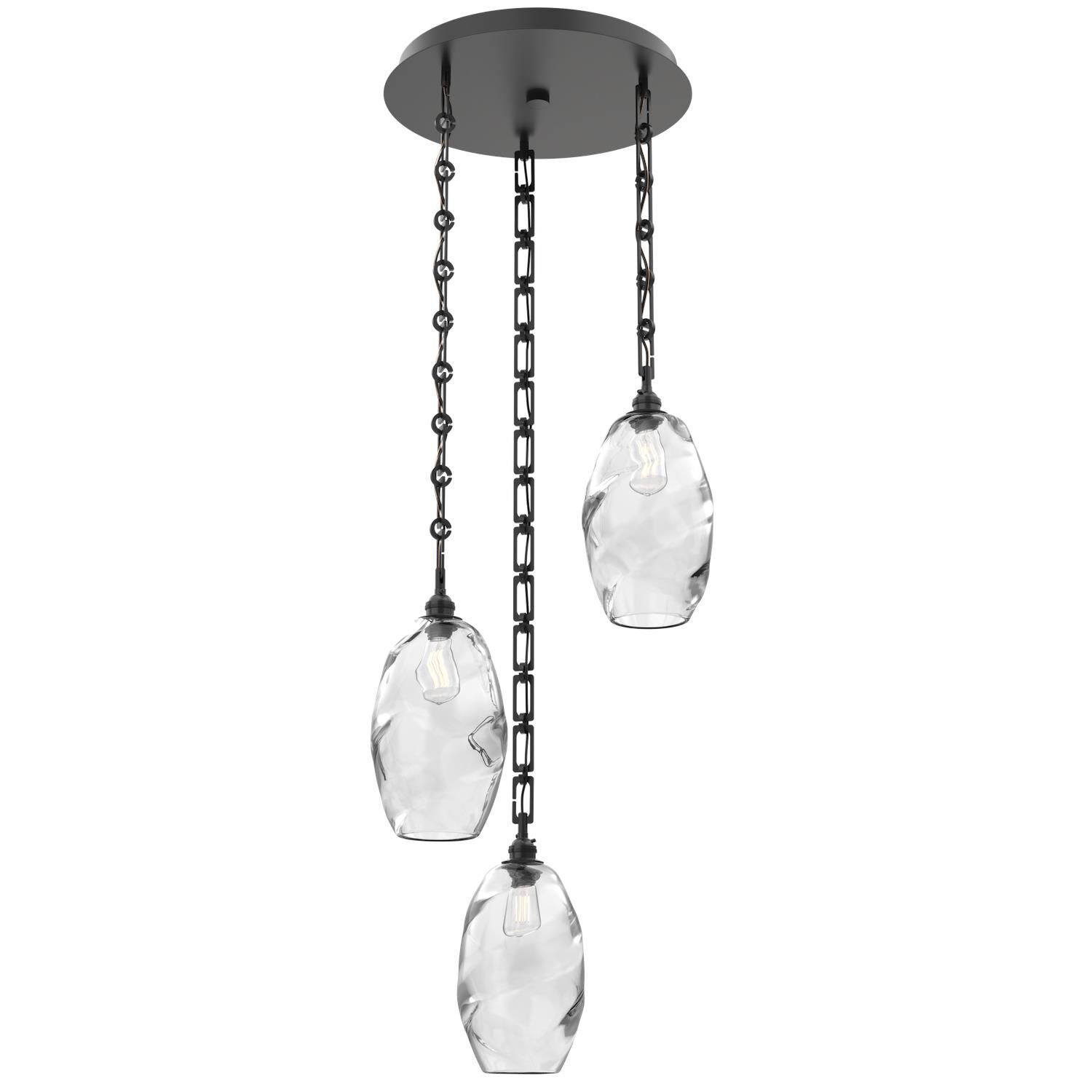 Levi Wilson Ellisse 19 Inch Multi Light Pendant by Hammerton Studio